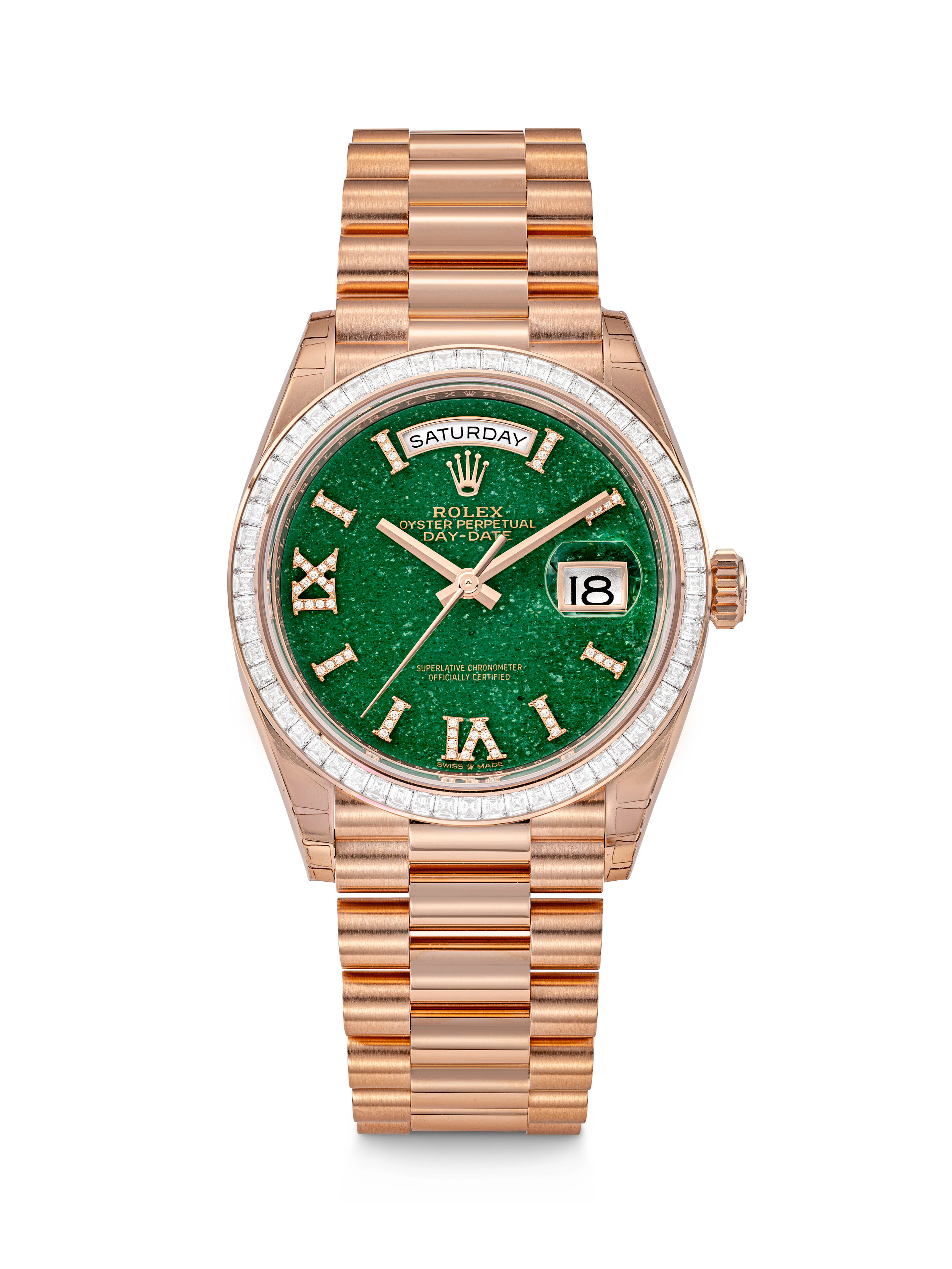Rolex. A Rare and Attractive 18K Pink Gold and...