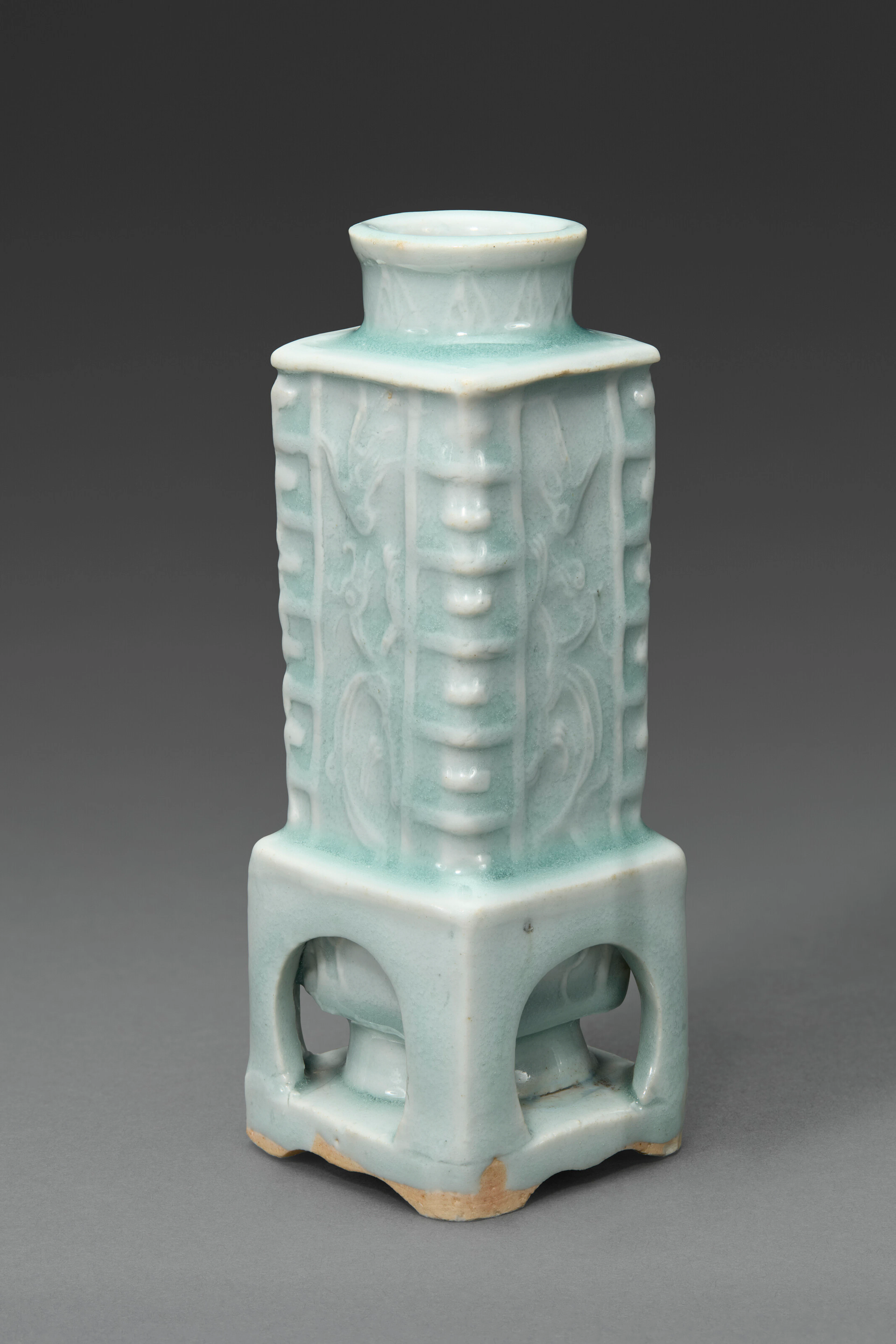 A Very Rare Qingbai Cong -Form Vase
