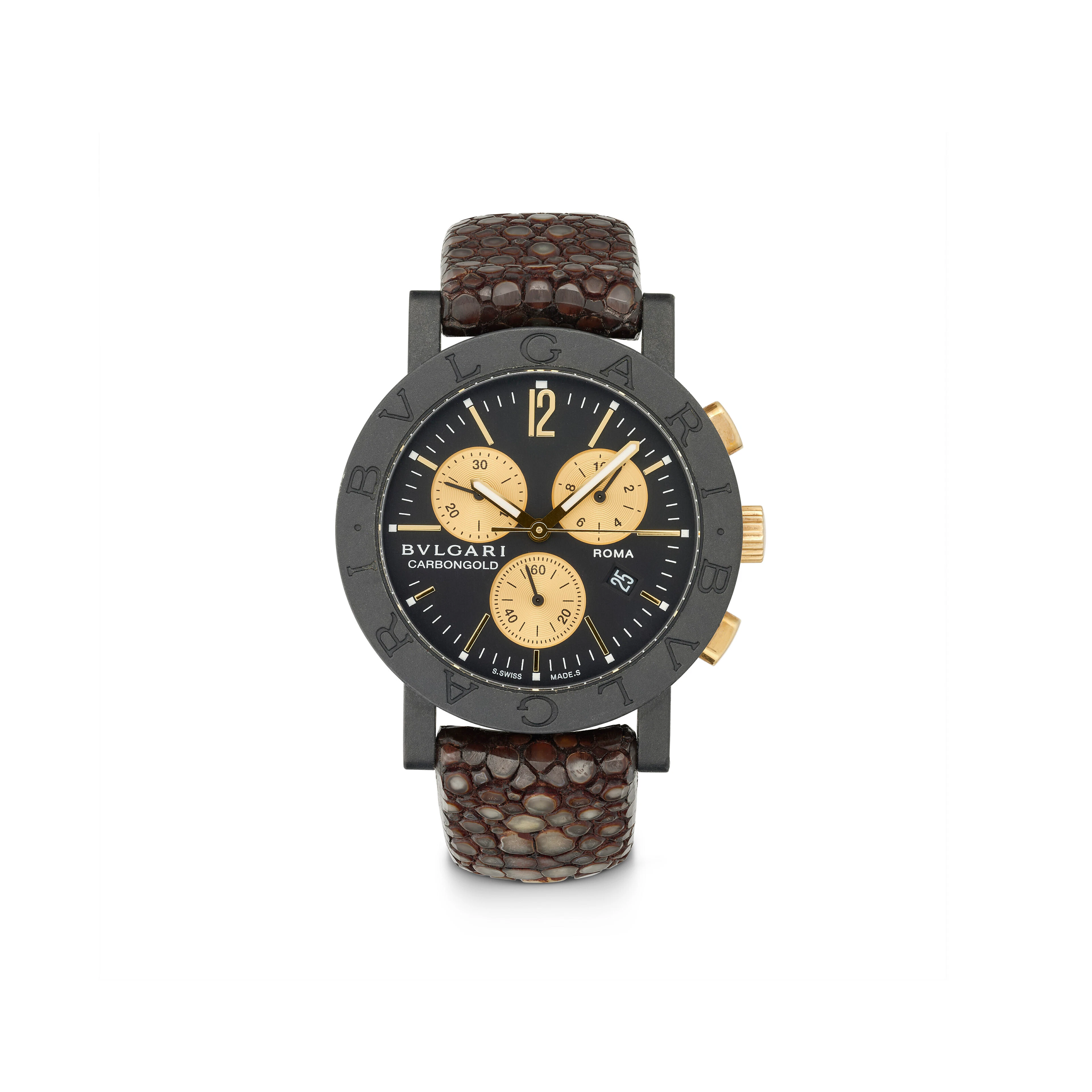 Bulgari Carbon and Gold 'Carbongold' Wristwatch
