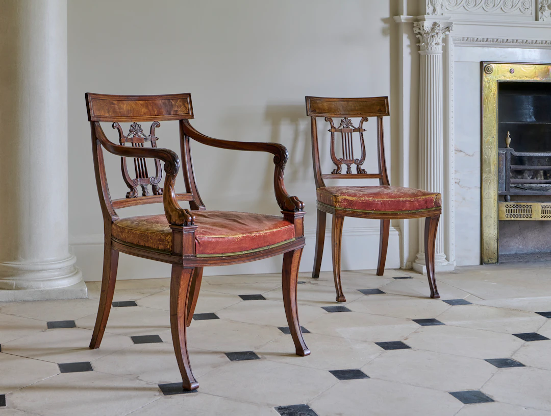 A Set of Sixteen Regency Mahogany Dining-Chairs