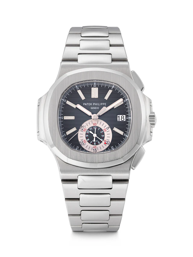 Patek Philippe. A Stainless Steel Automatic Flyback Chronograph Wristwatch