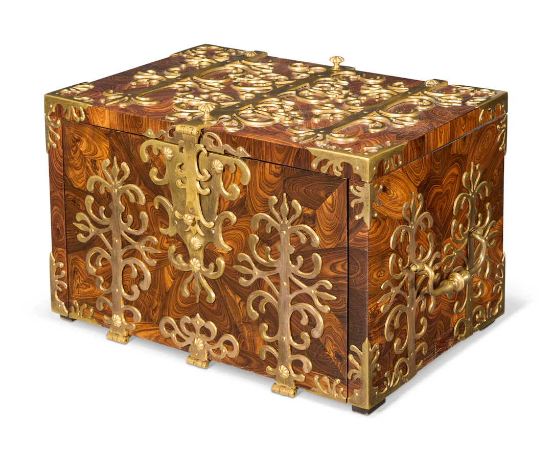 A Louis Xiv Brass-Mounted Kingwood Coffre-Fort