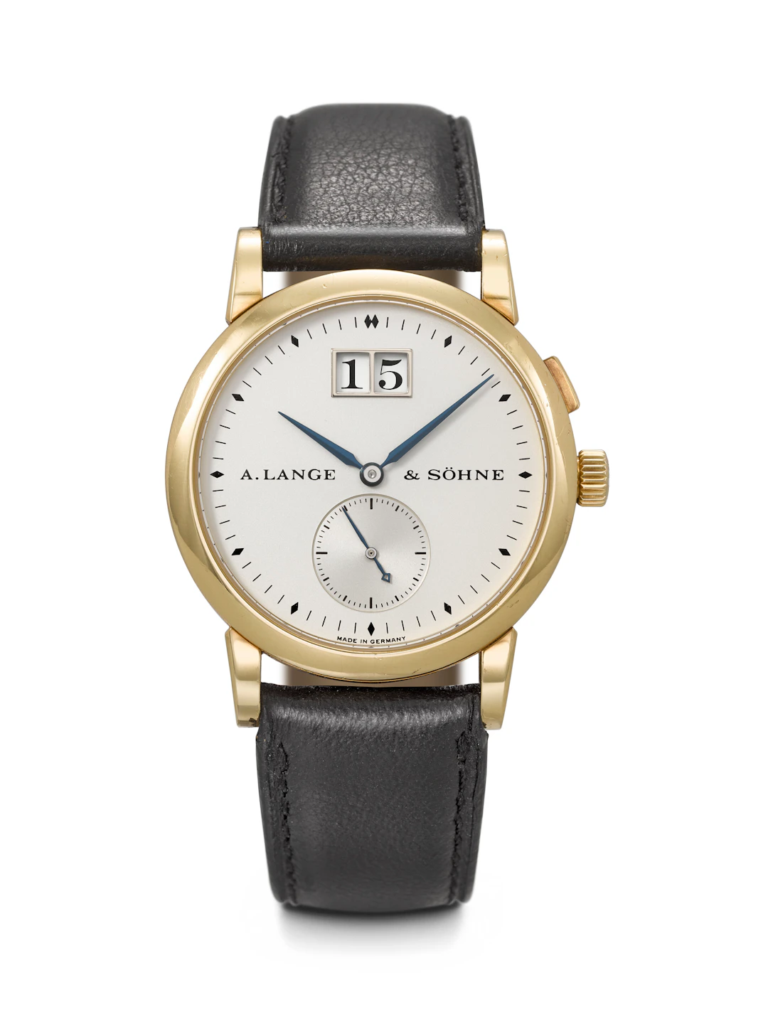 A. Lange & söhne. An Attractive 18K Gold Wristwatch with Oversized Date