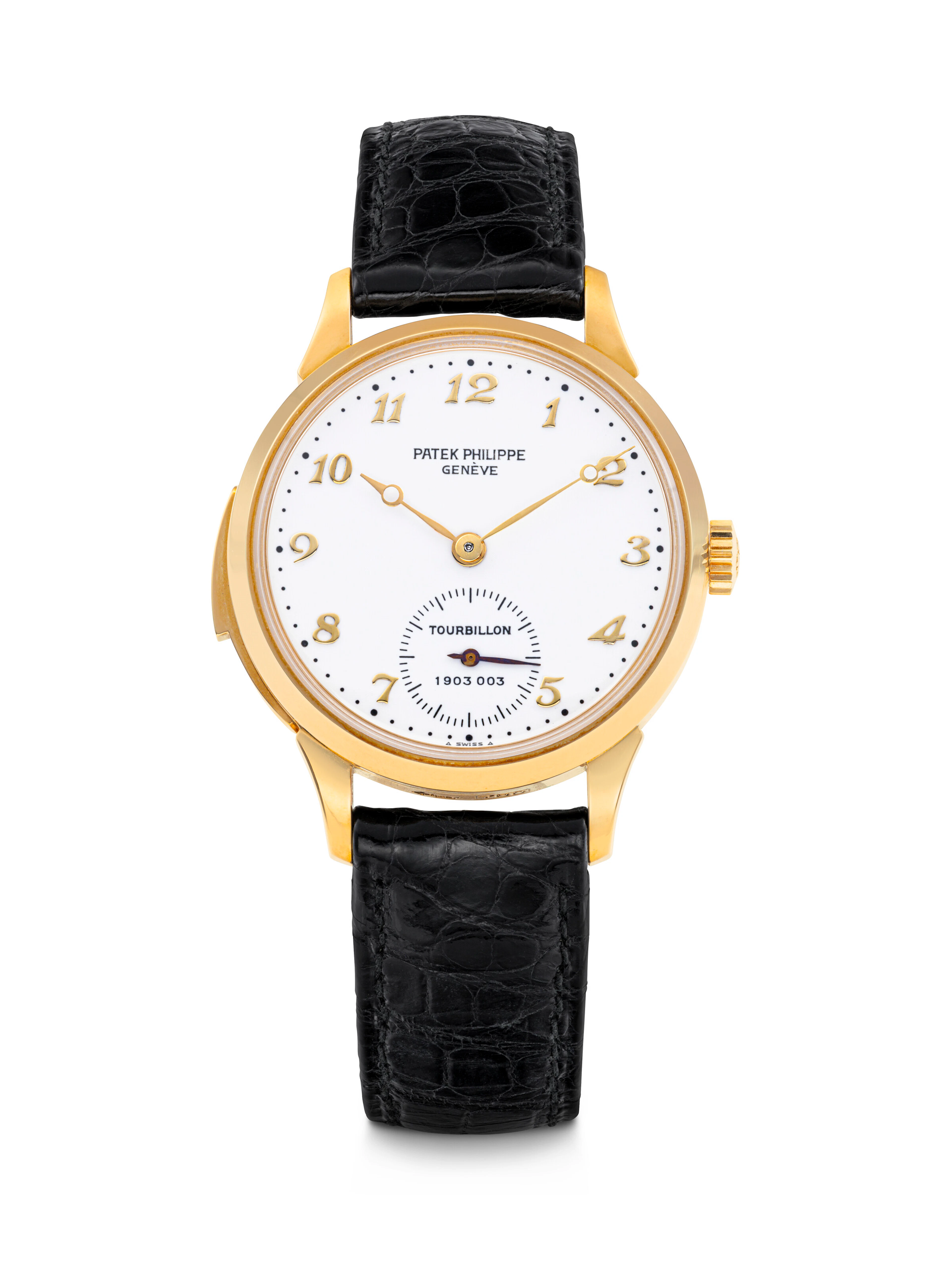 PATEK PHILIPPE. AN EXTREMELY EARLY, VERY RARE AND ELEGANT 18K GOLD