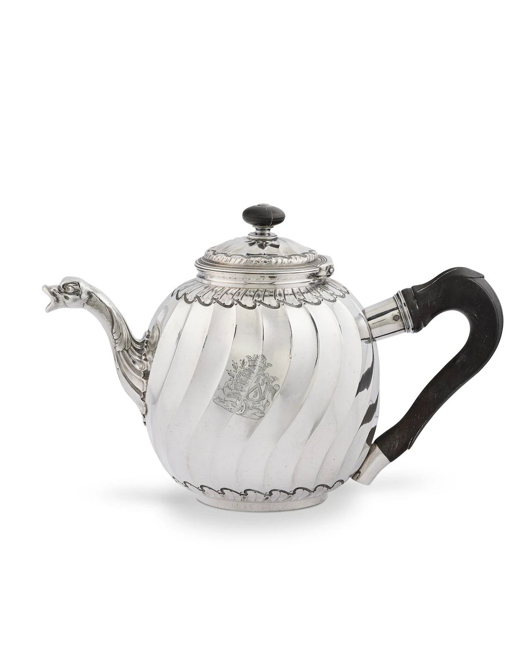 Théière En Argent D'époque Louis Xv