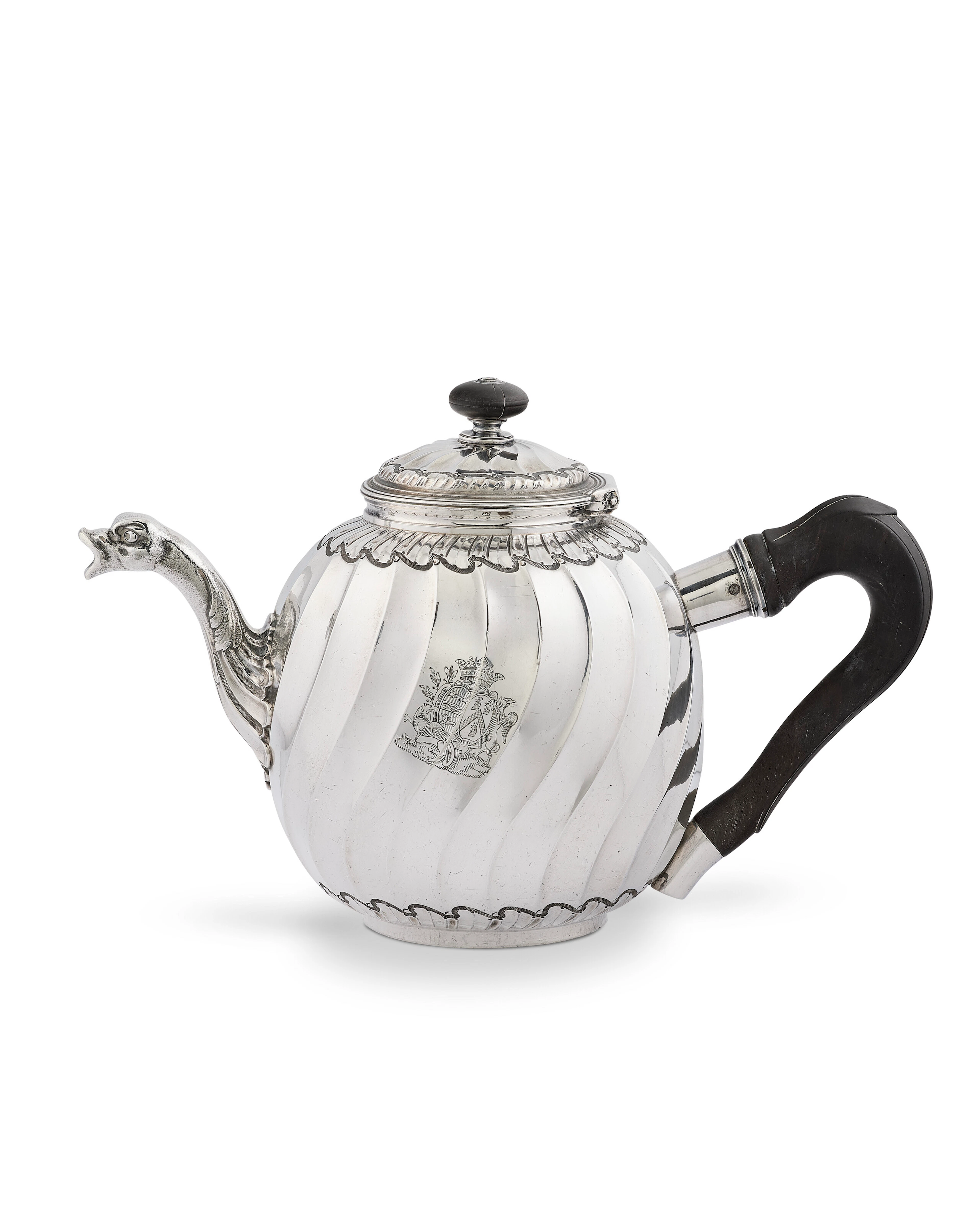 Théière En Argent D'époque Louis Xv