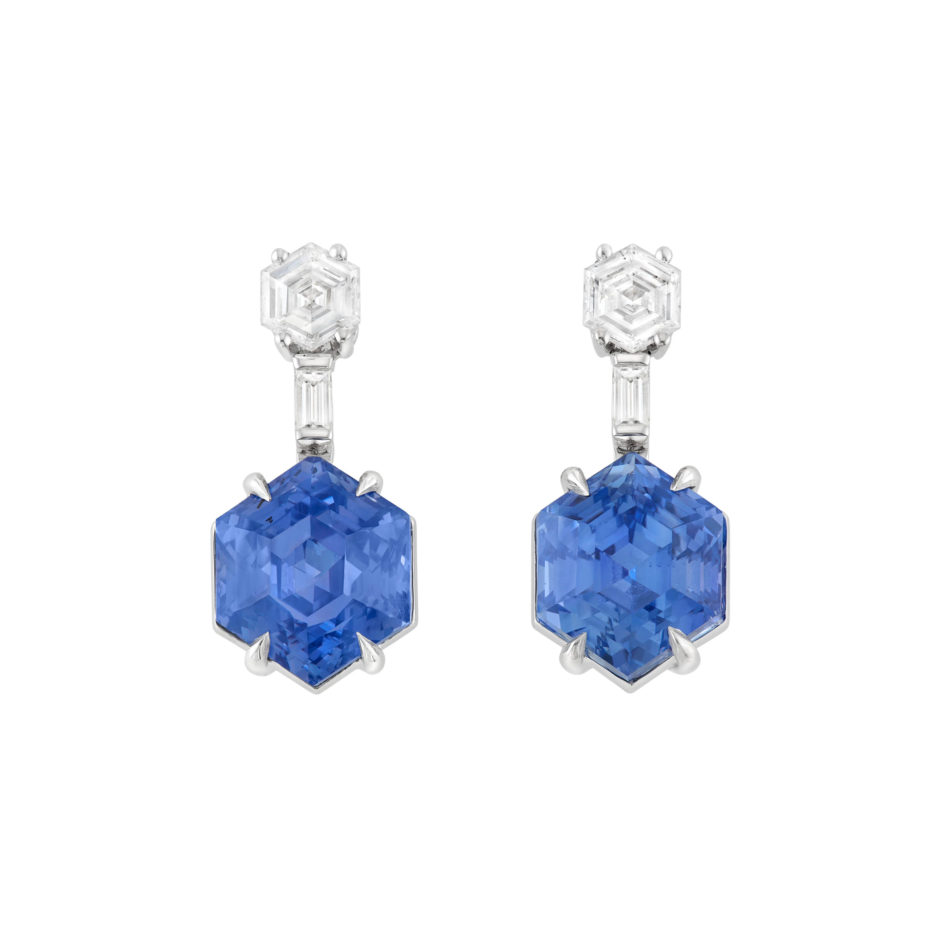 Sapphire and Diamond Earrings