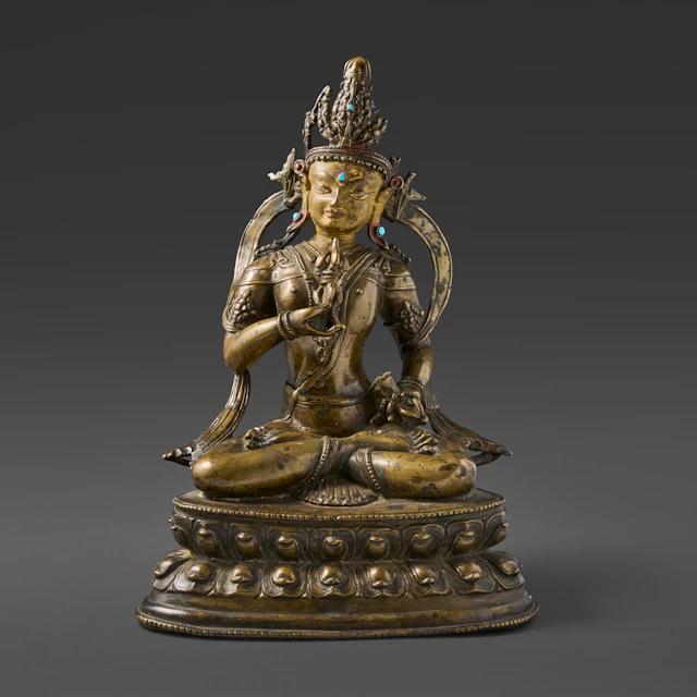 A Brass Figure of Vajrasattva