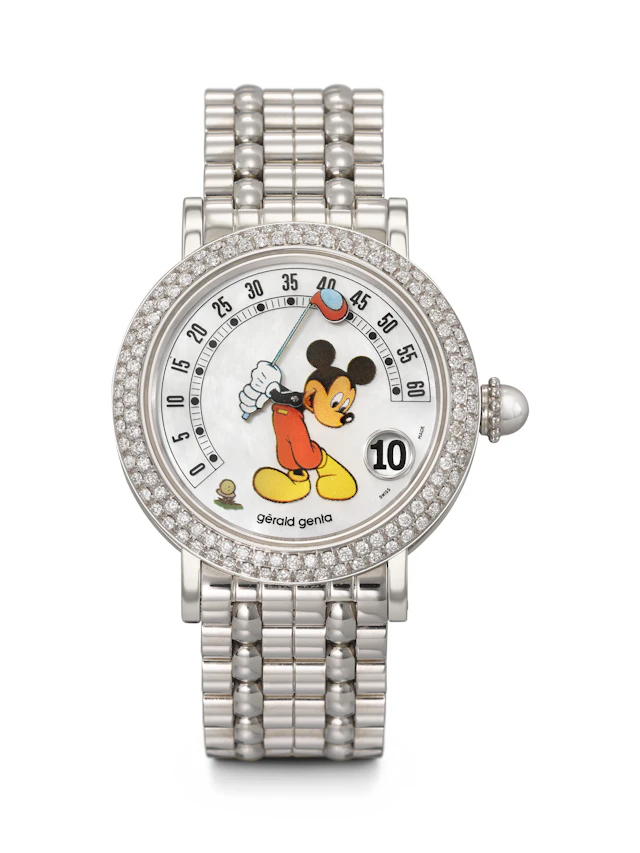 Gerald Genta. A Playful Stainless Steel and Diamond-Set Automatic