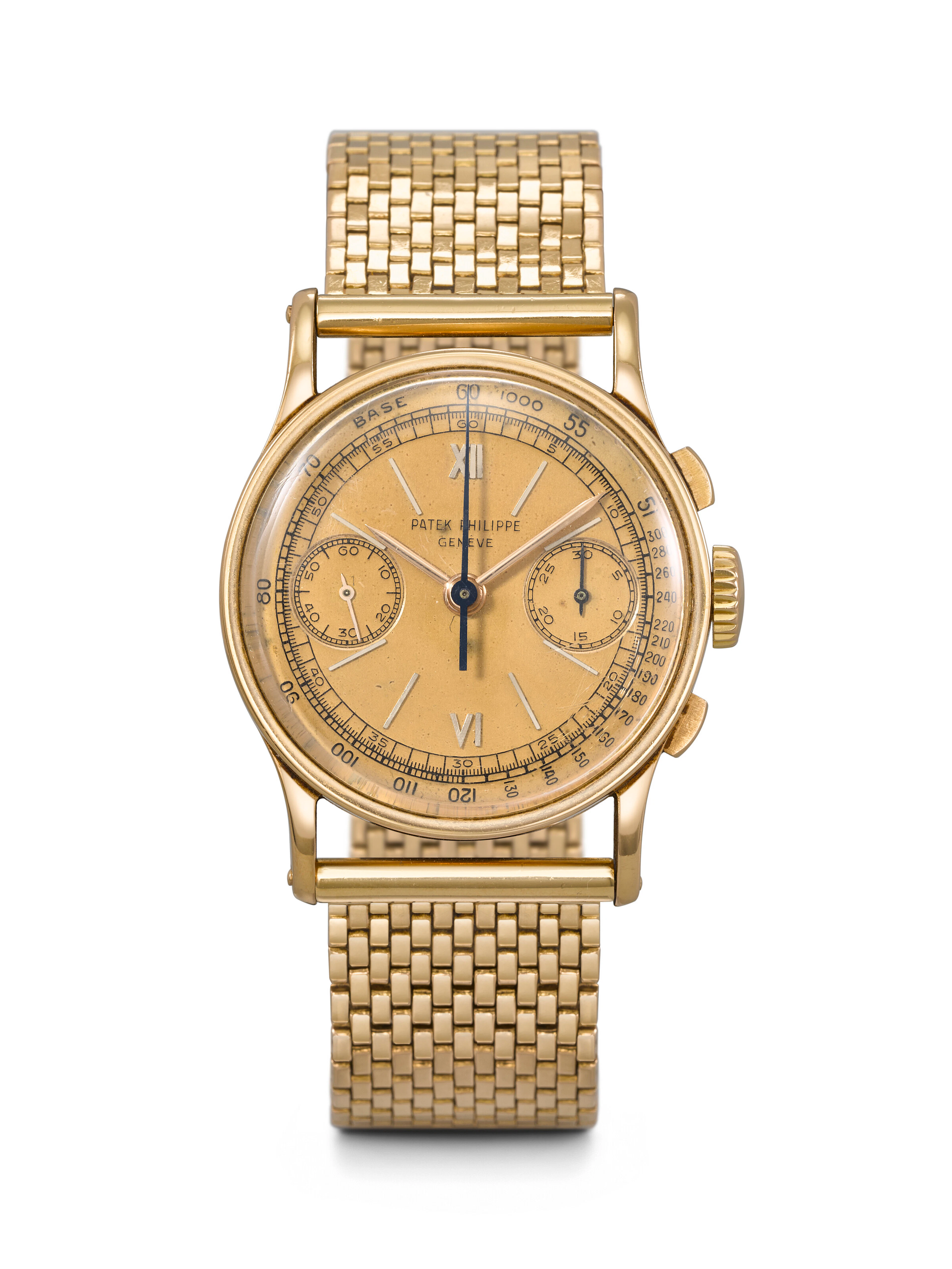 Patek Philippe. A Very Rare and Attractive 18K Pink Gold Chronograph Wristwatch