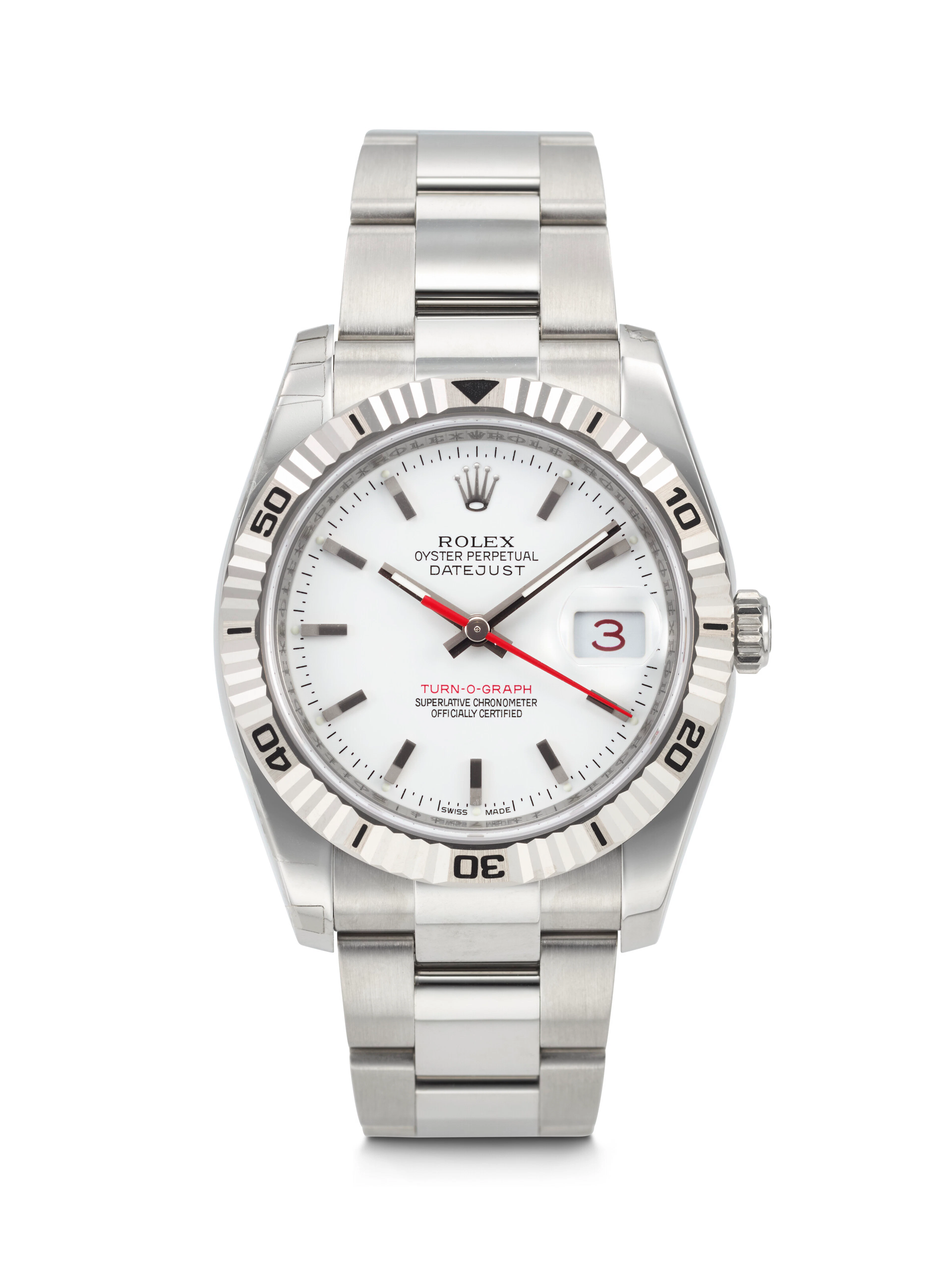 ROLEX. AN ATTRACTIVE AND WELL-PRESERVED STAINLESS STEEL AUTOMATIC