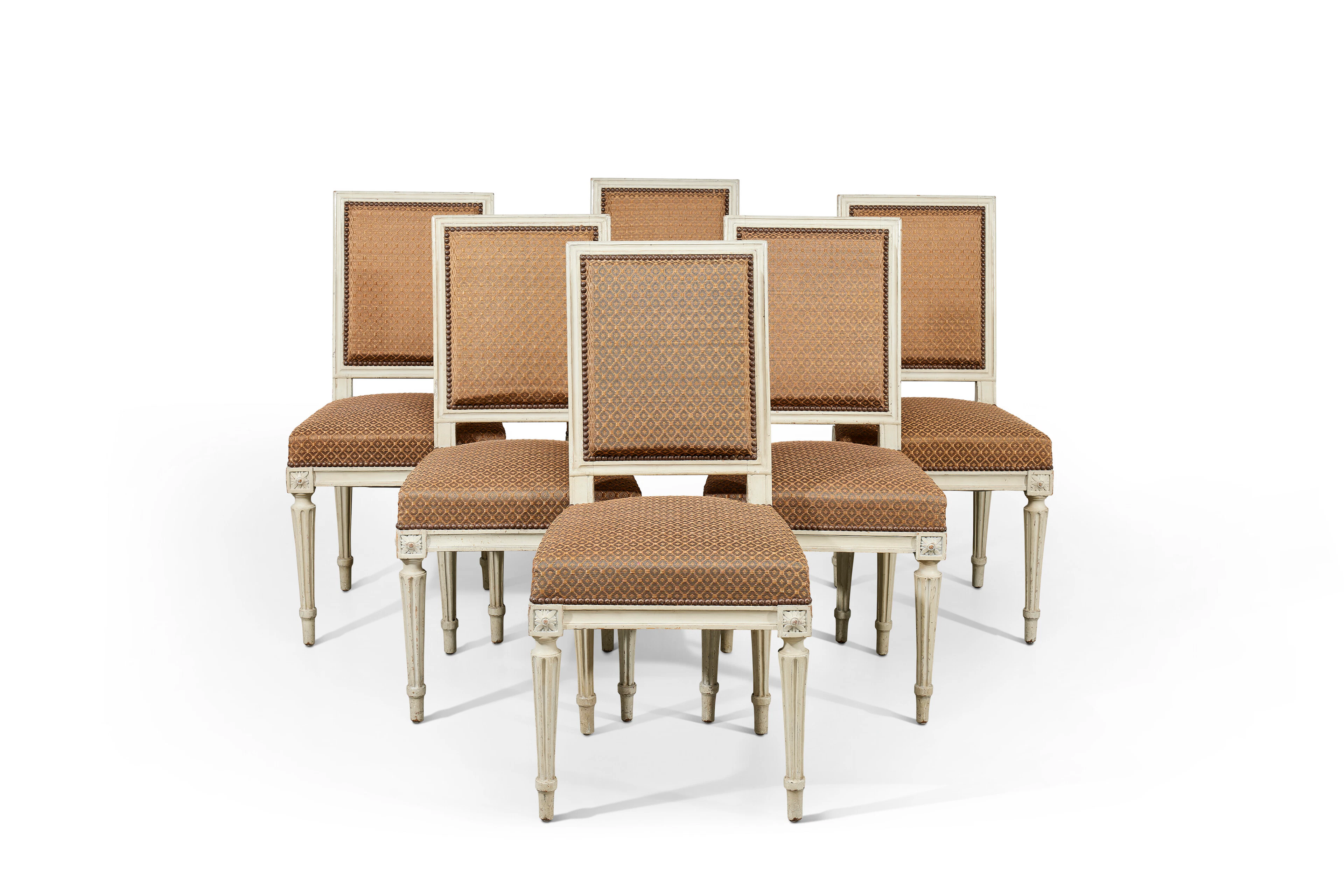 Suite De Six Chaises D'époque Louis Xvi
