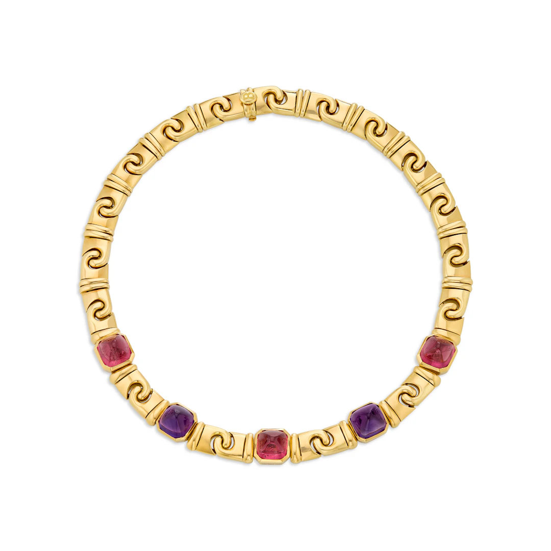 Bulgari Tourmaline and Amethyst Necklace