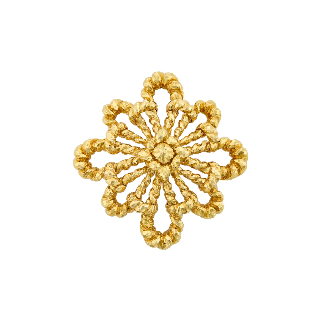 David Webb Gold Brooch