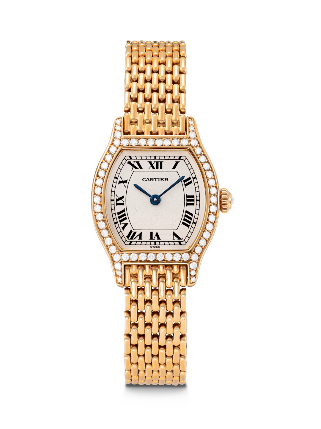 Cartier, 18K Pink Gold and Diamond-Set Bracelet Watch "Tortue"