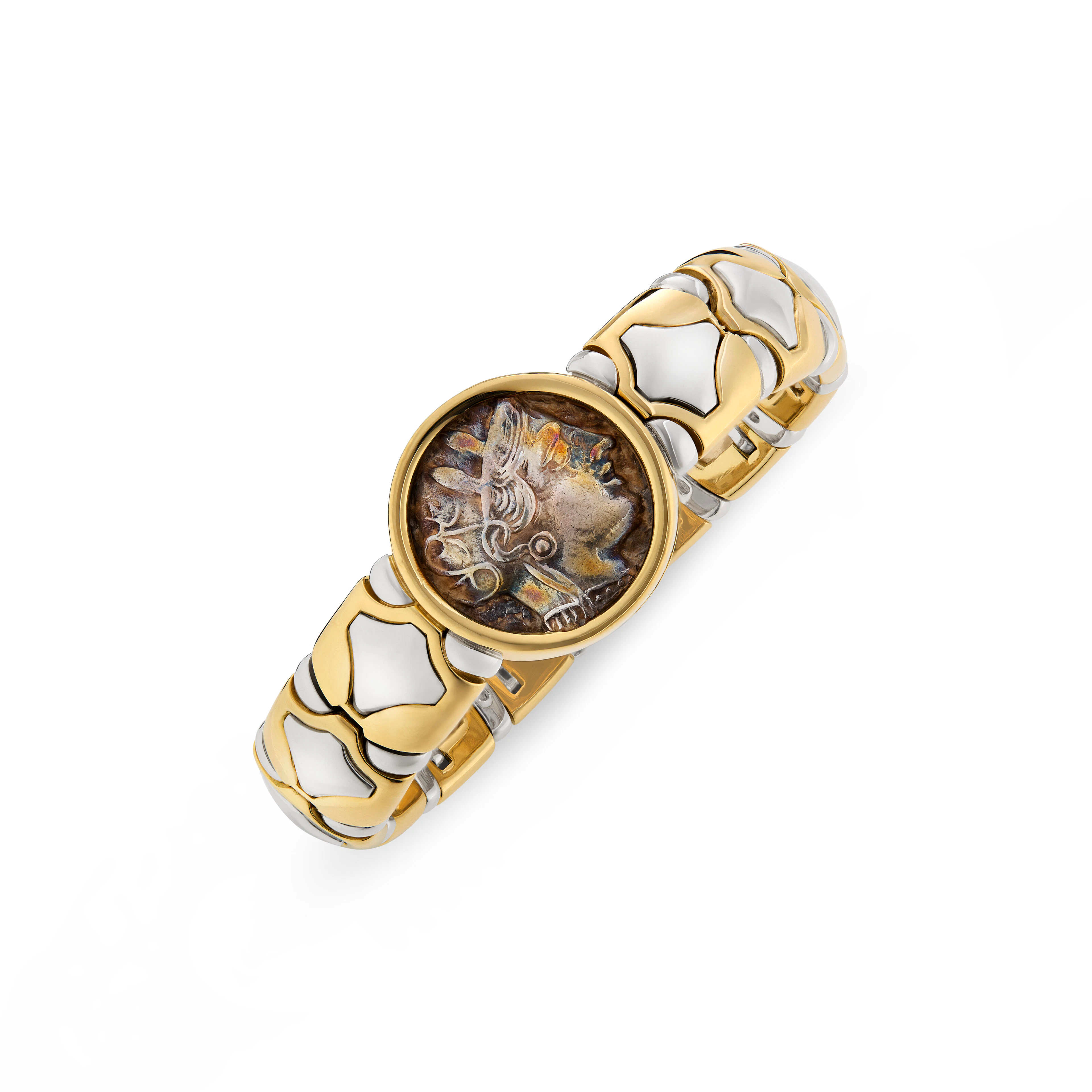 Bulgari Coin and Bi-Colored Gold 'Monete' Bracelet