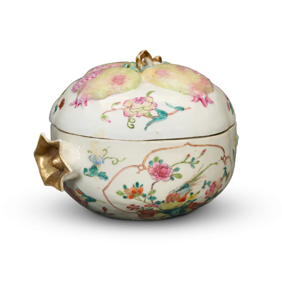 A Chinese Export Porcelain Famille Rose Pomegranate Tureen and Cover