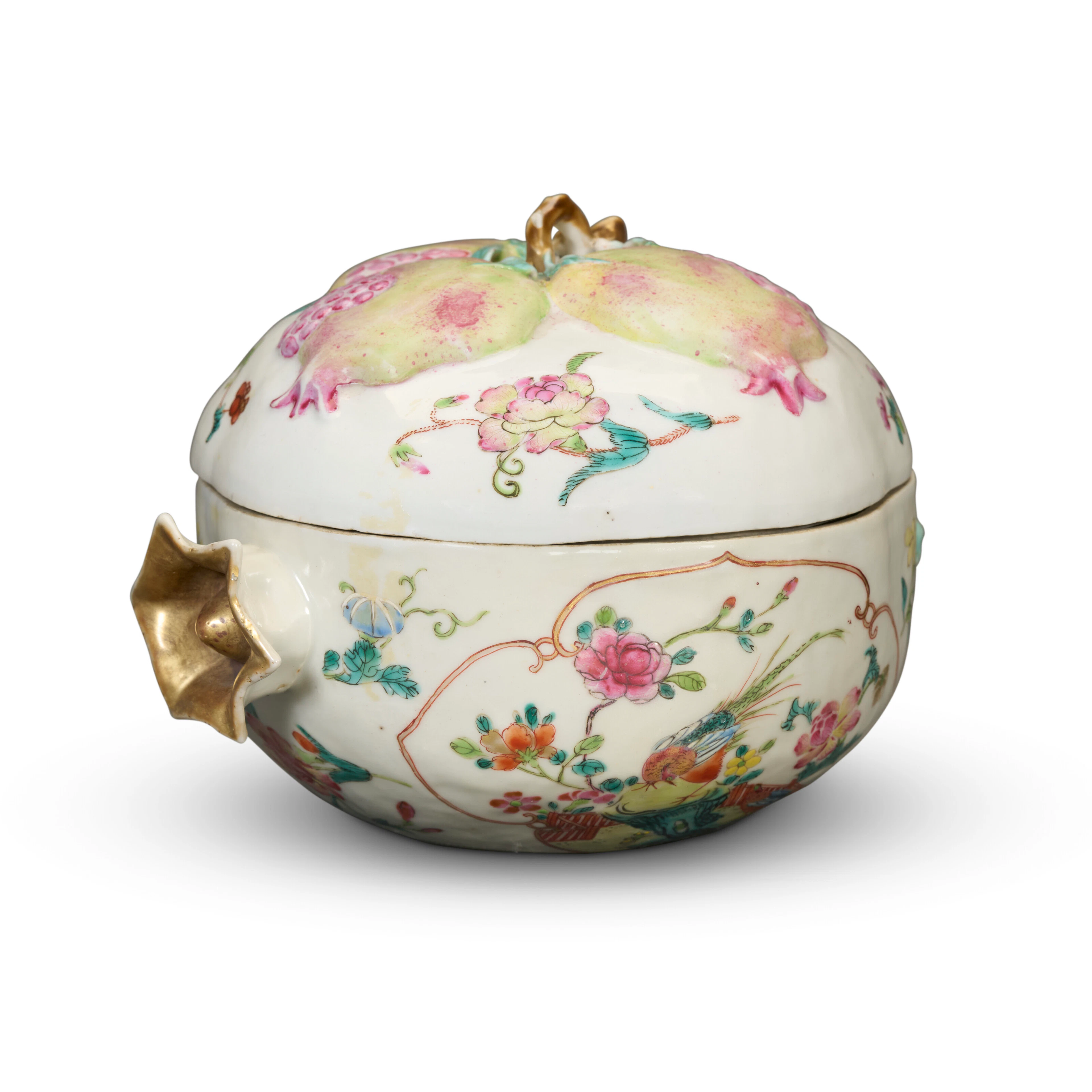 A Chinese Export Porcelain Famille Rose Pomegranate Tureen and Cover