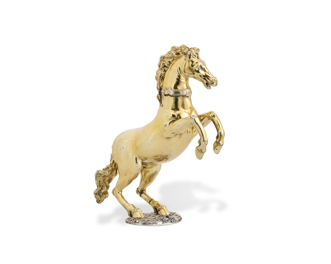 Coupe À Boire Zoomorhique En Vermeil Et Argent Allemand Provenant