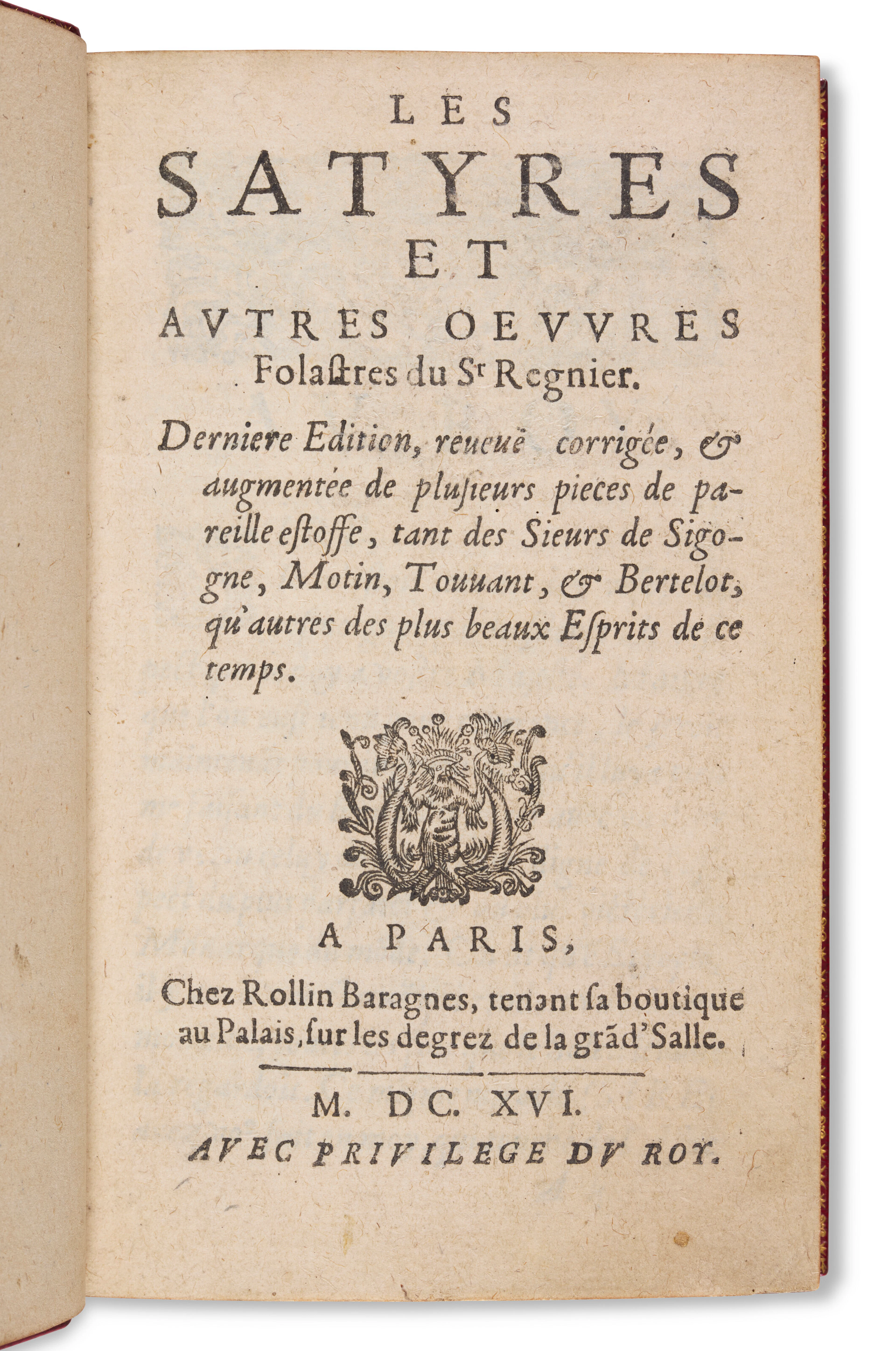RÉGNIER, Mathurin (1573-1613)