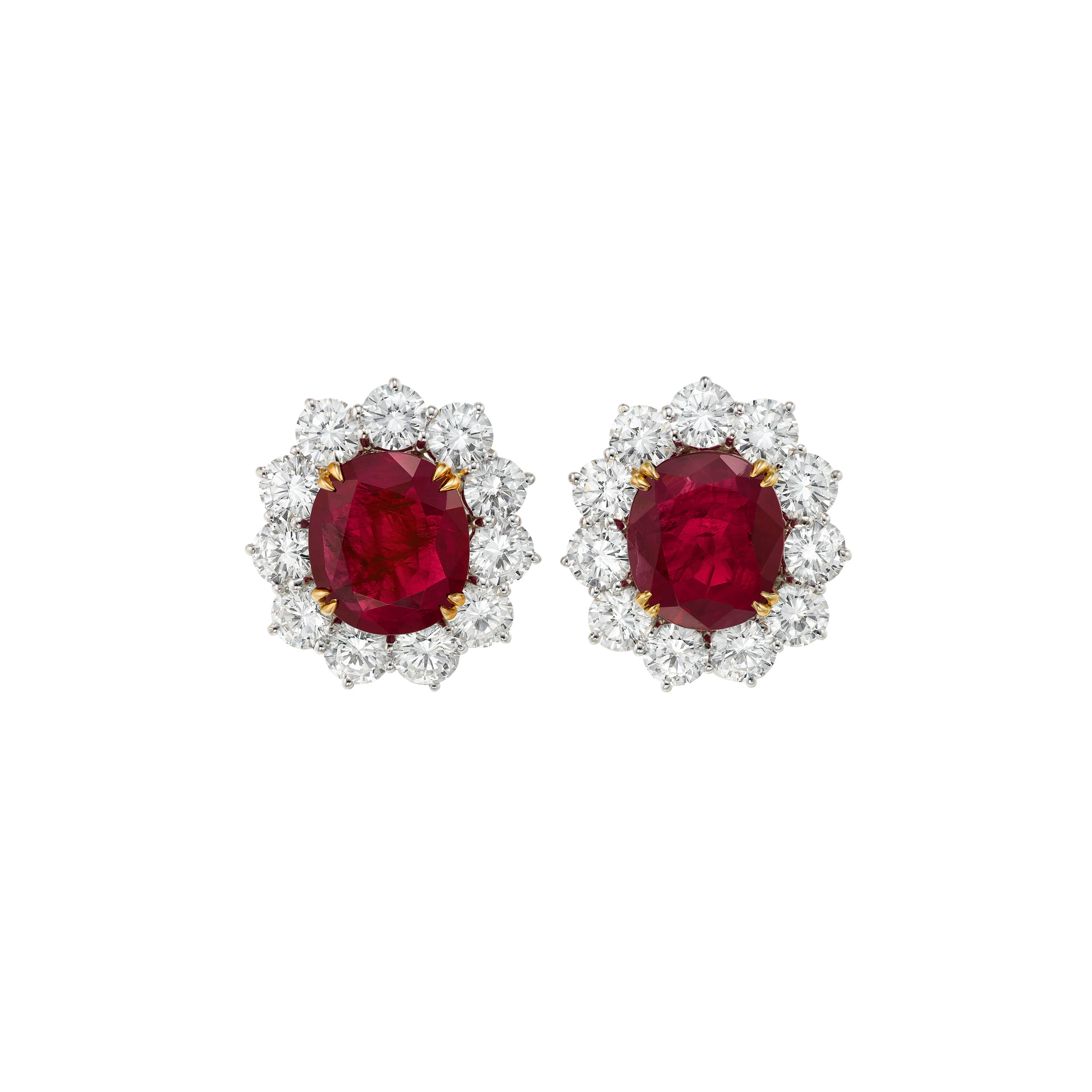 Ruby and Diamond Earrings