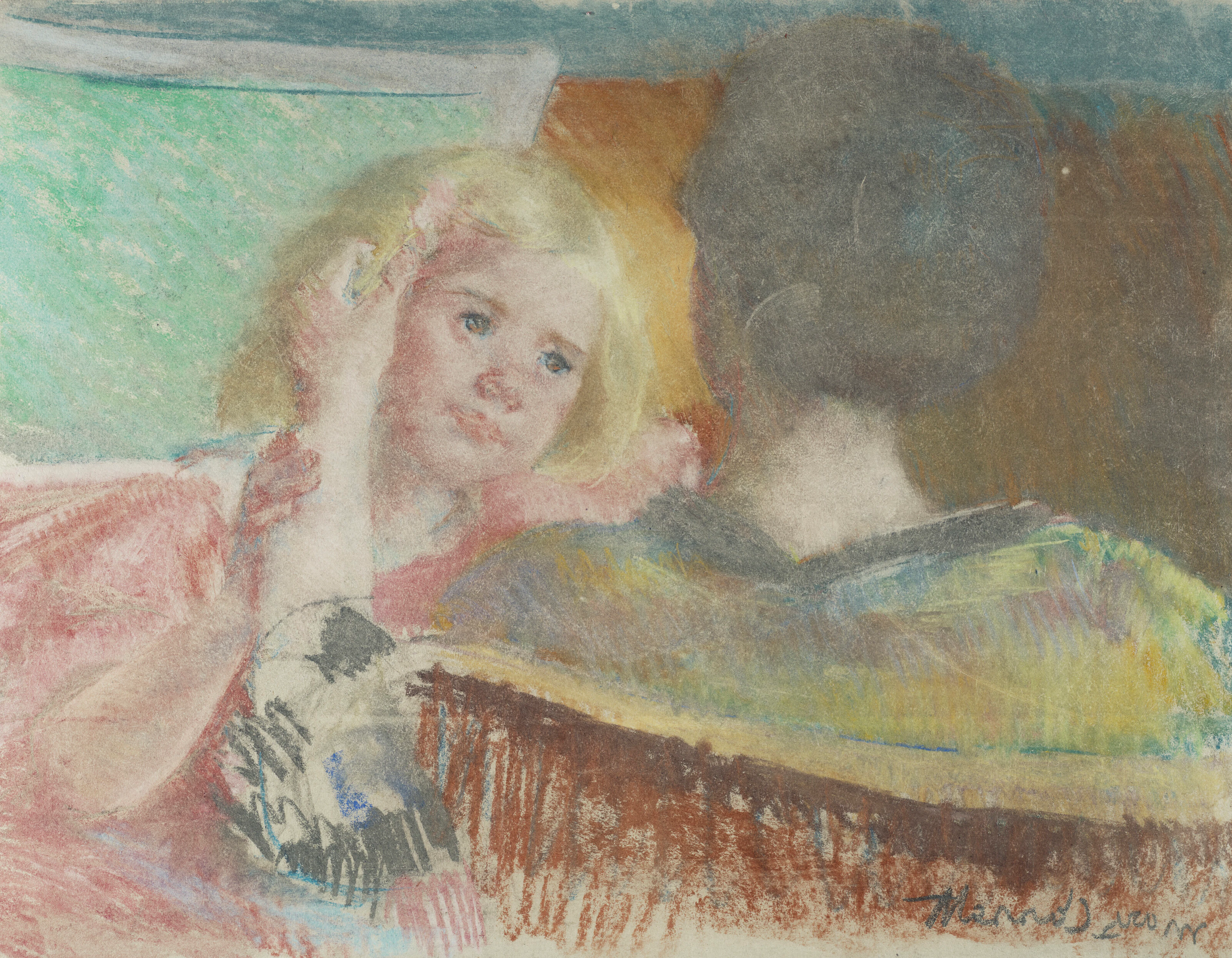 MARY CASSATT (1844-1926) Mother Combing Sara's Hair (No. 2)