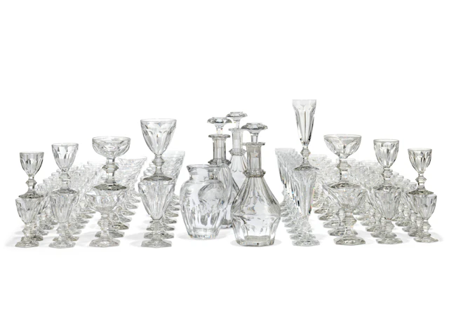A Baccarat Cut-Glass 'Harcourt' Pattern Part Table-Service