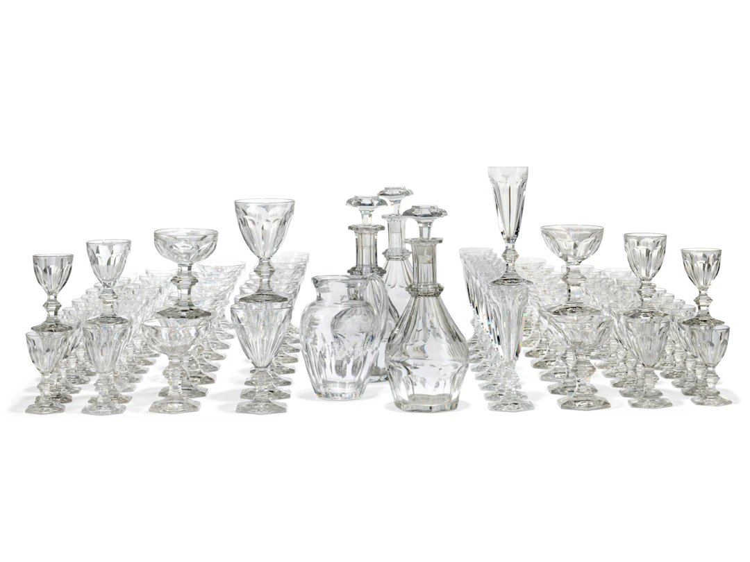 A Baccarat Cut-Glass 'Harcourt' Pattern Part Table-Service