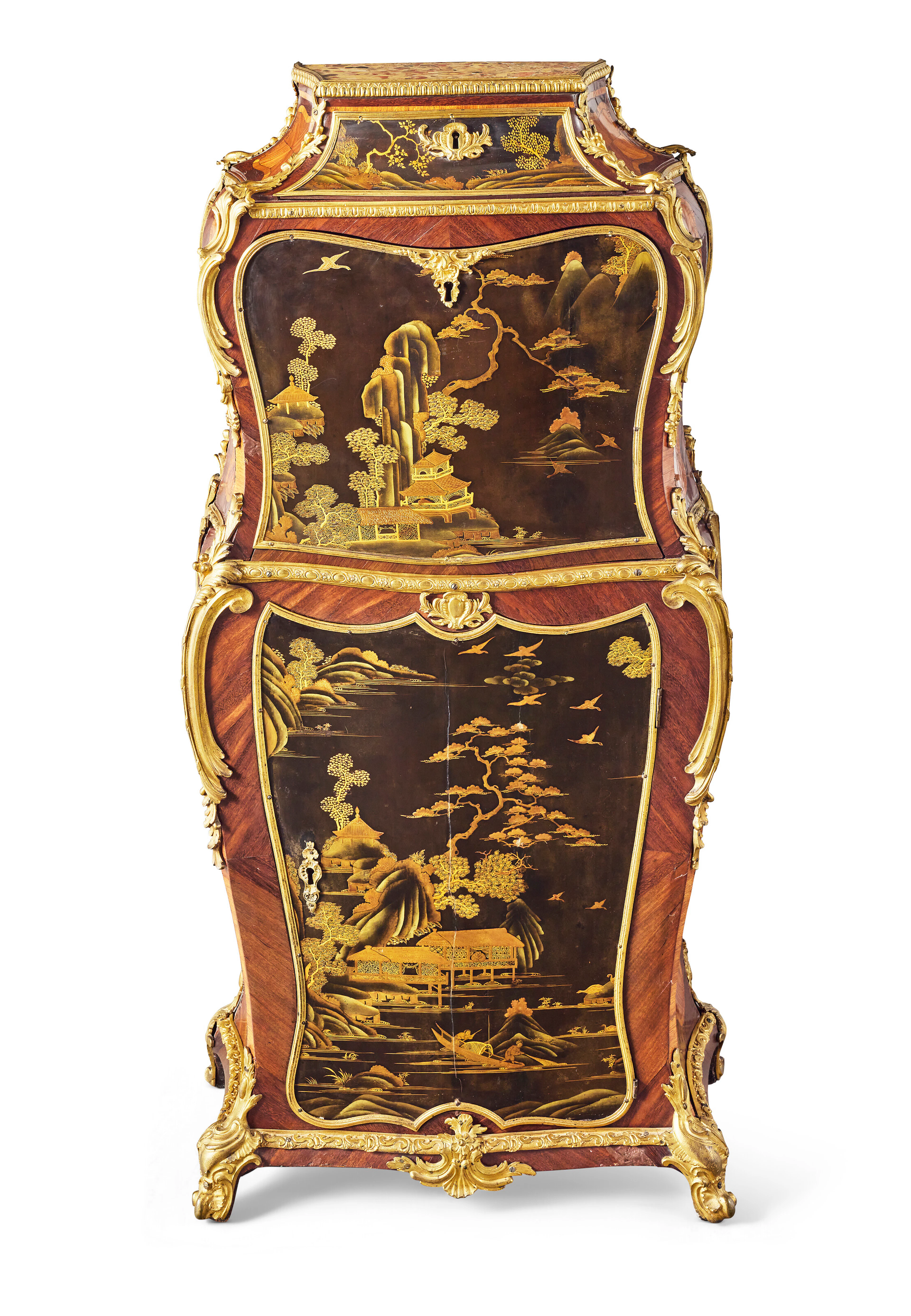 Secrétaire À Abattant D'époque Louis Xv
