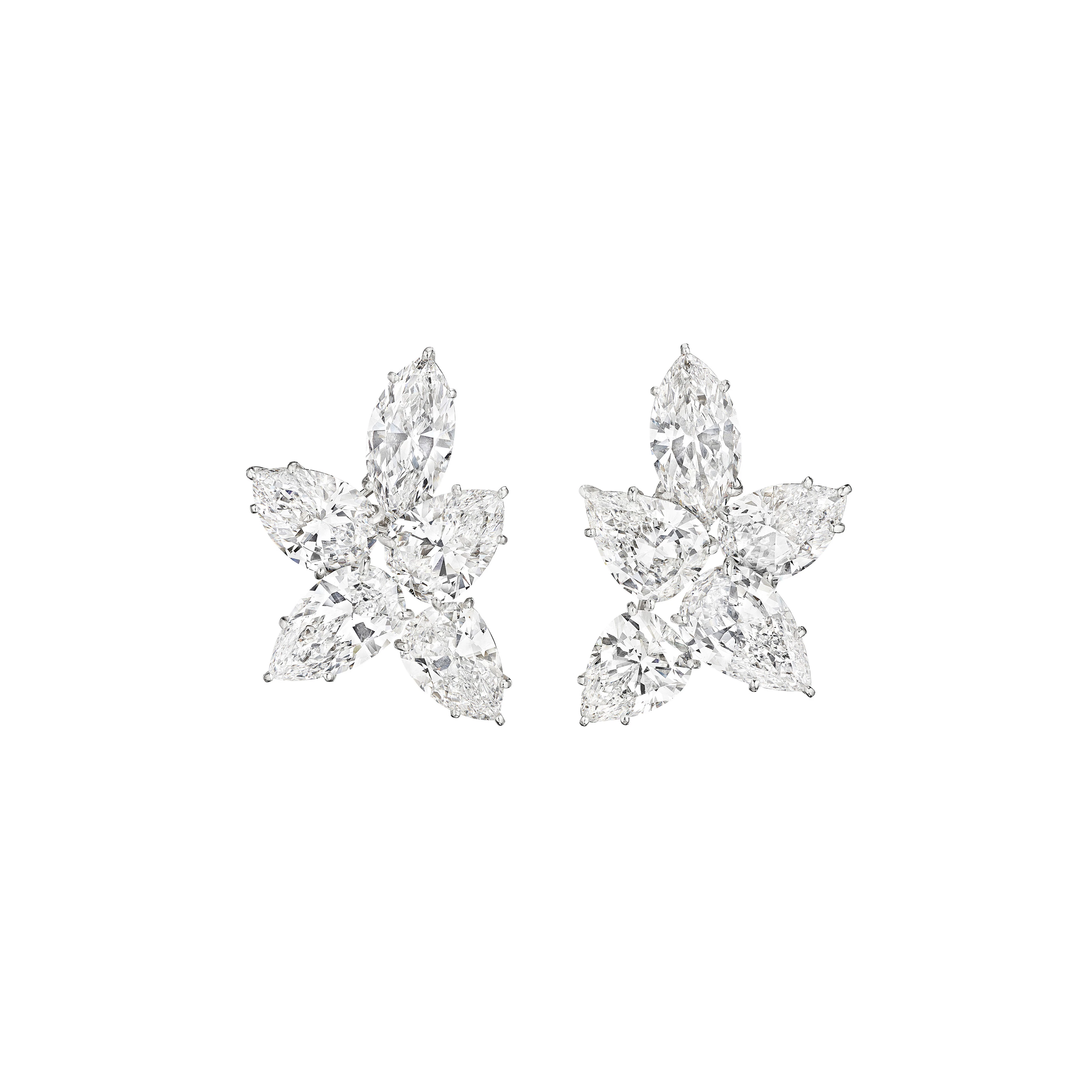 HARRY WINSTON DIAMOND CLUSTER EARRINGS