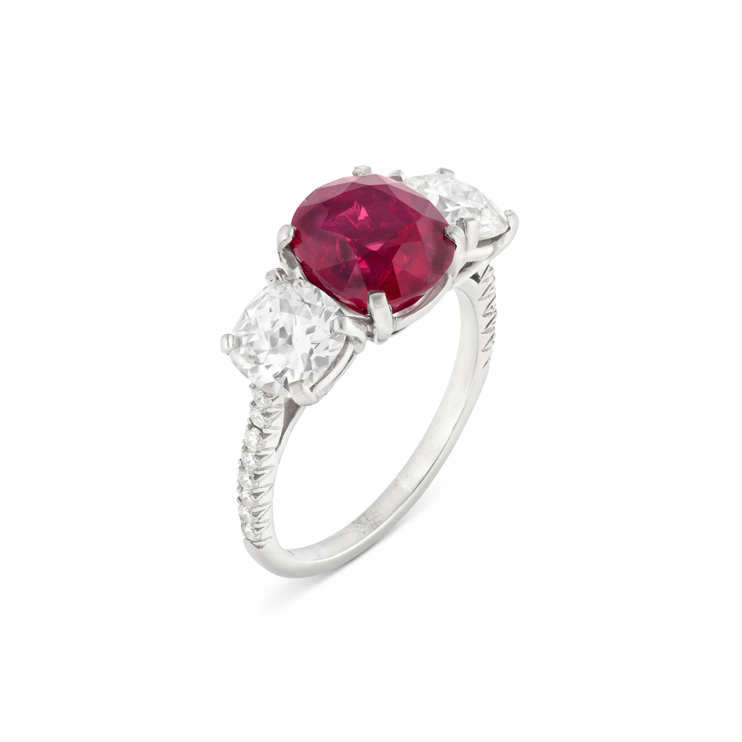 Carvin French Ruby and Diamond Ring