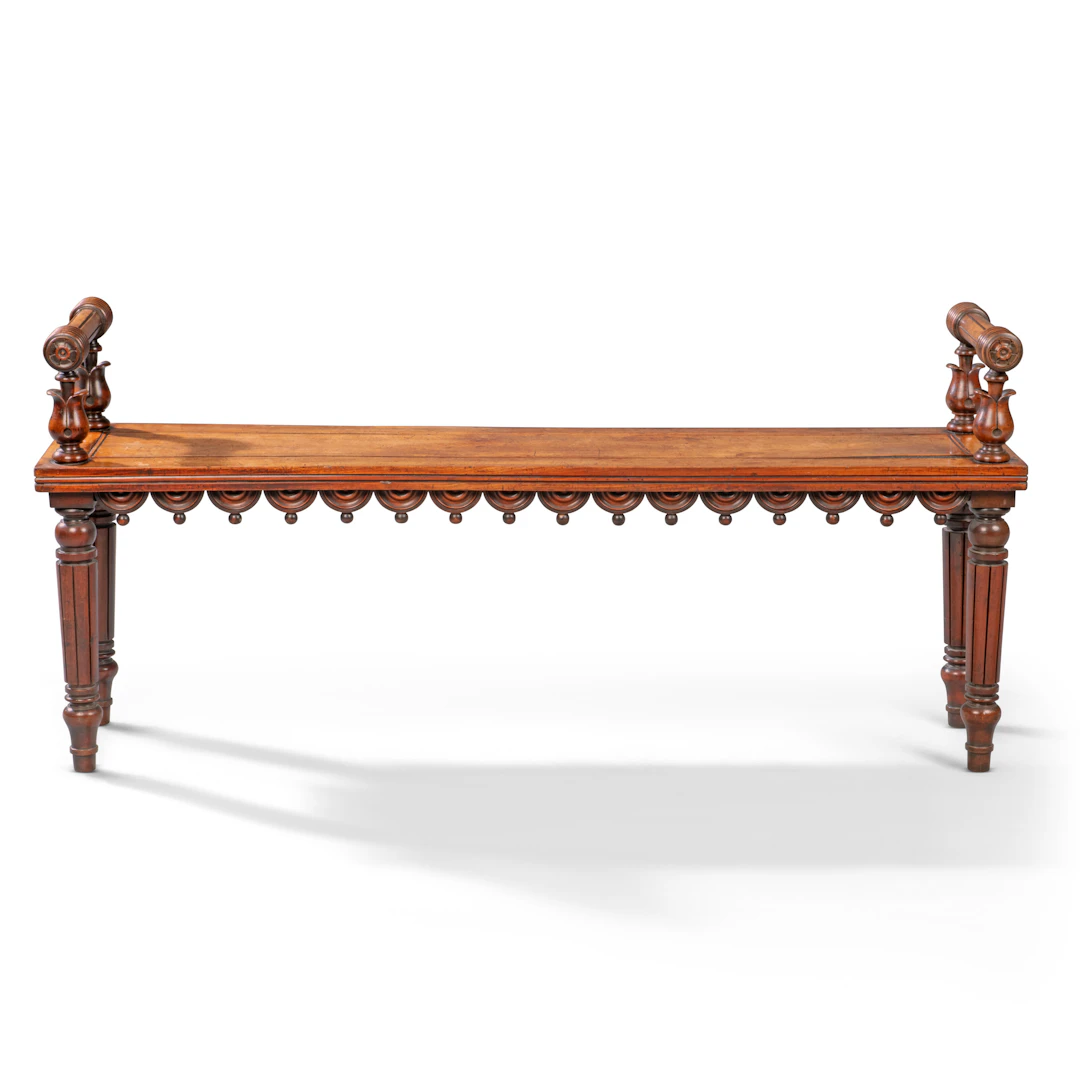 A Regency Mahogany Hall Bench