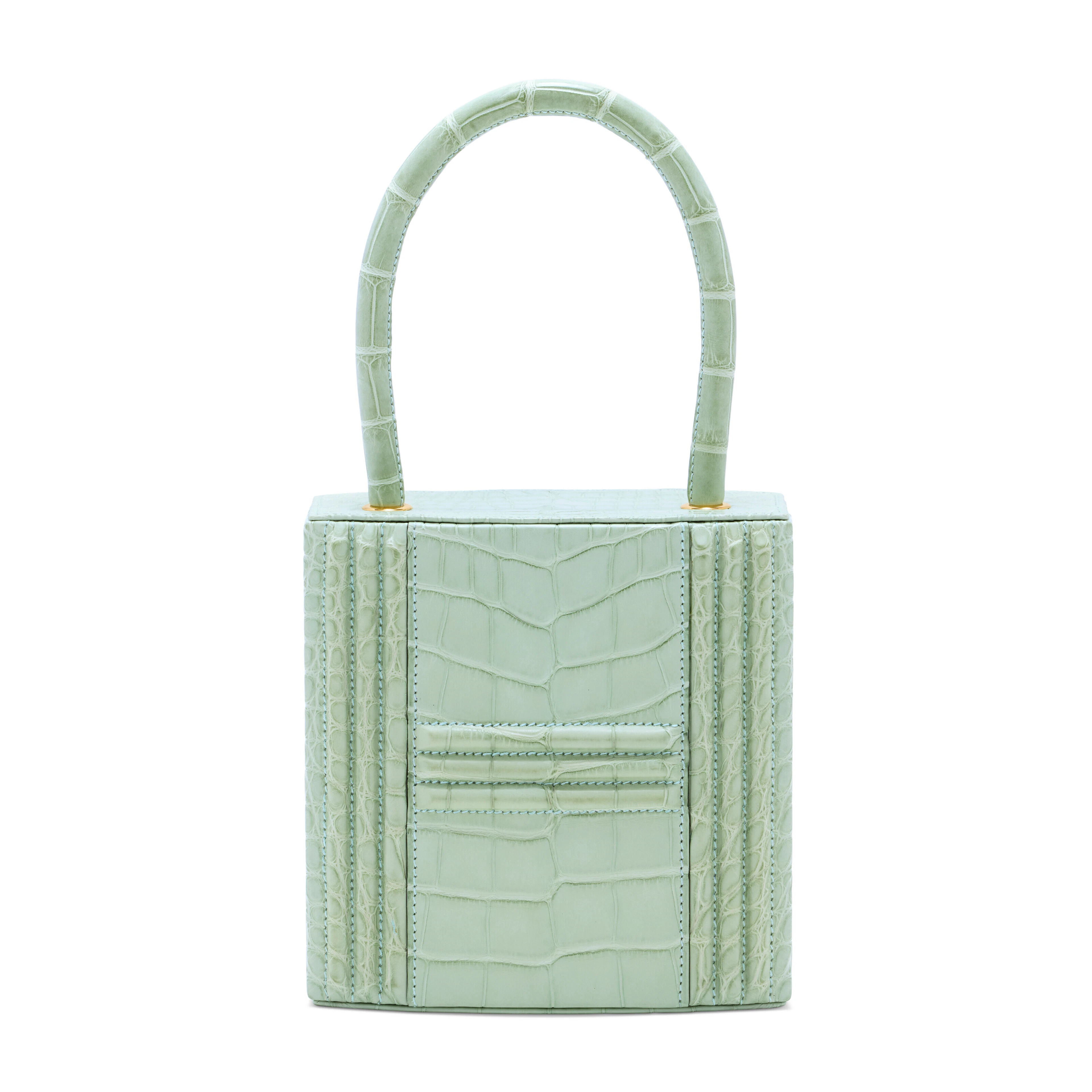 A SPECIAL ORDER MATTE VERT D'EAU ALLIGATOR KELLY CADENAS MINAUDIÈRE