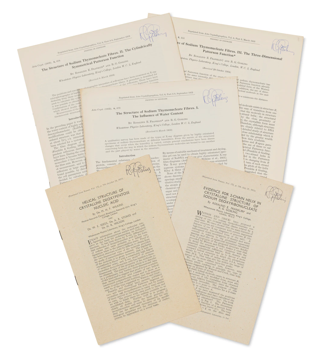 Five Early Papers on Dna