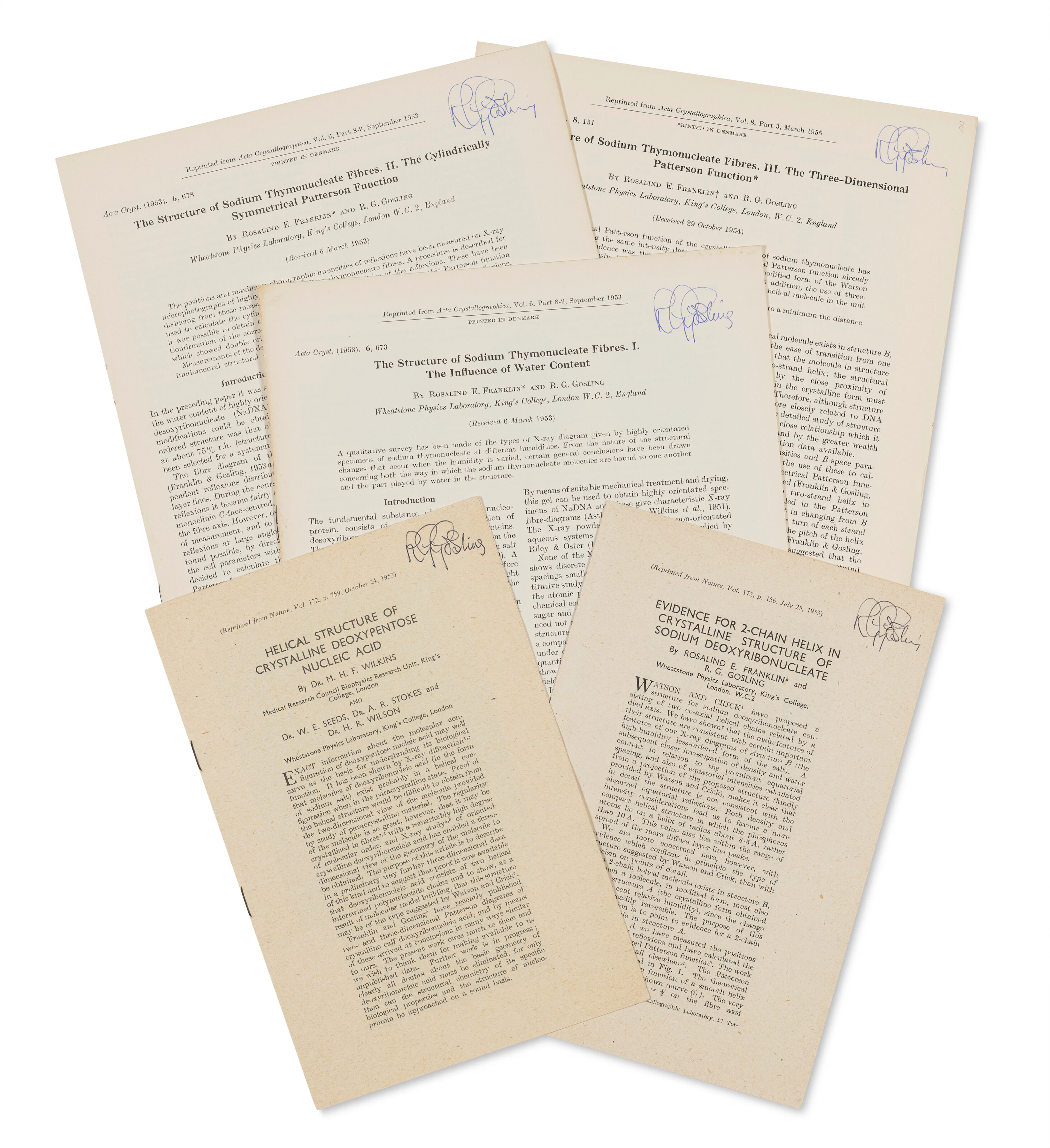 Five Early Papers on Dna