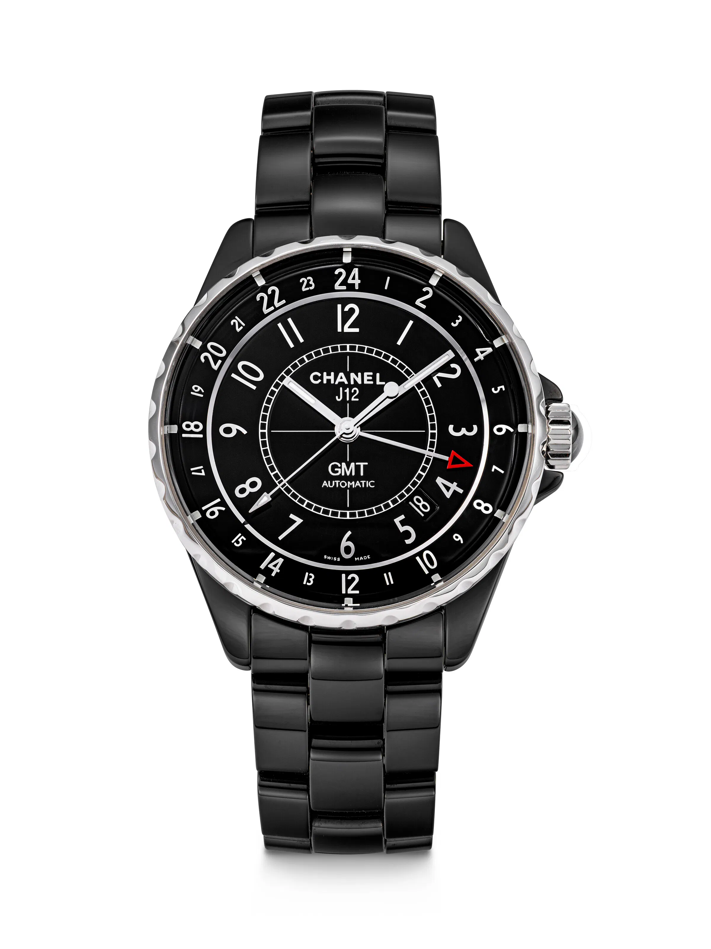 Chanel, Black Ceramic J12 Gmt