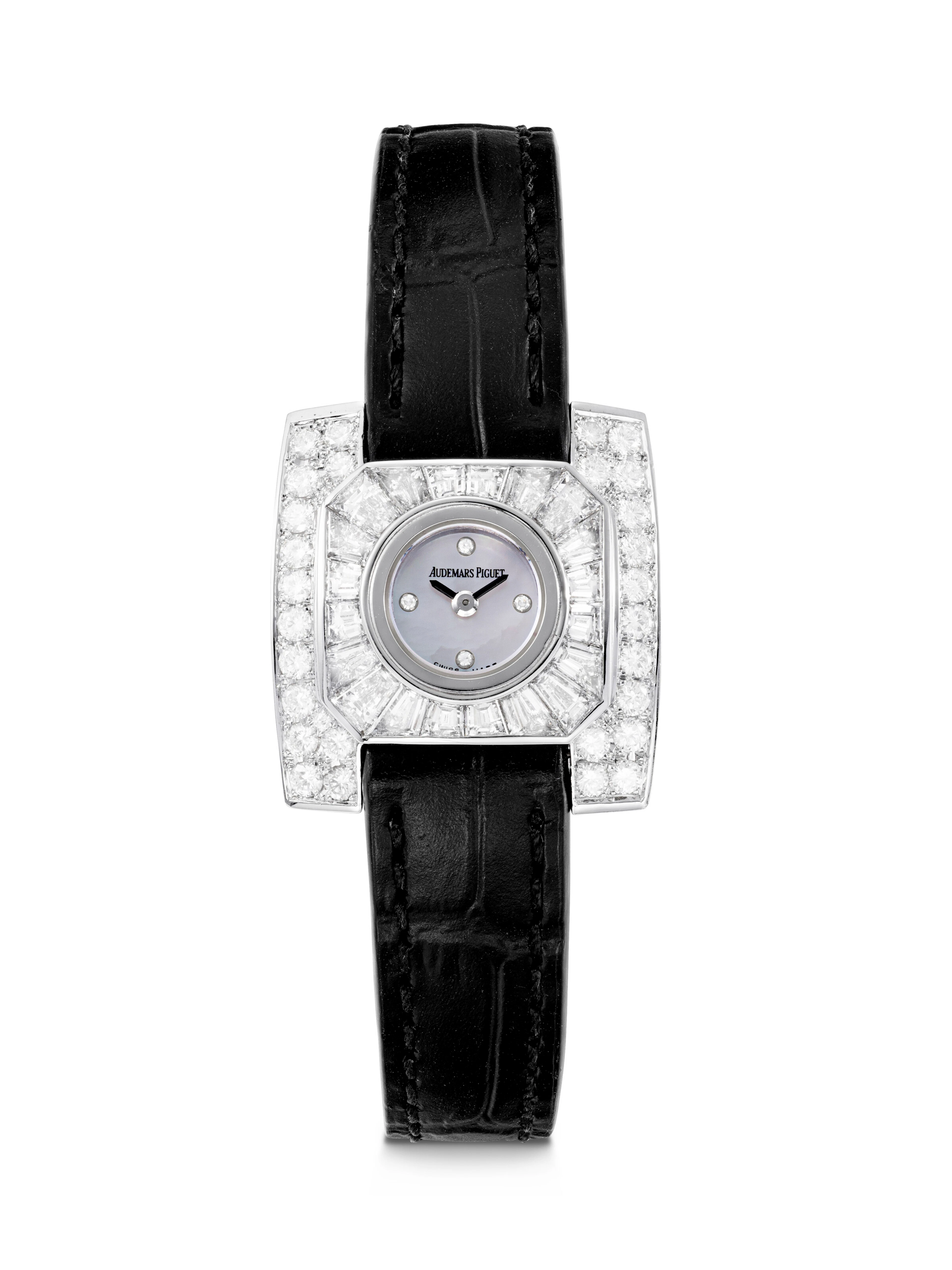 Audemars Piguet, White Gold and Diamond-Set Wristwatch with Mother-Of-Pearl