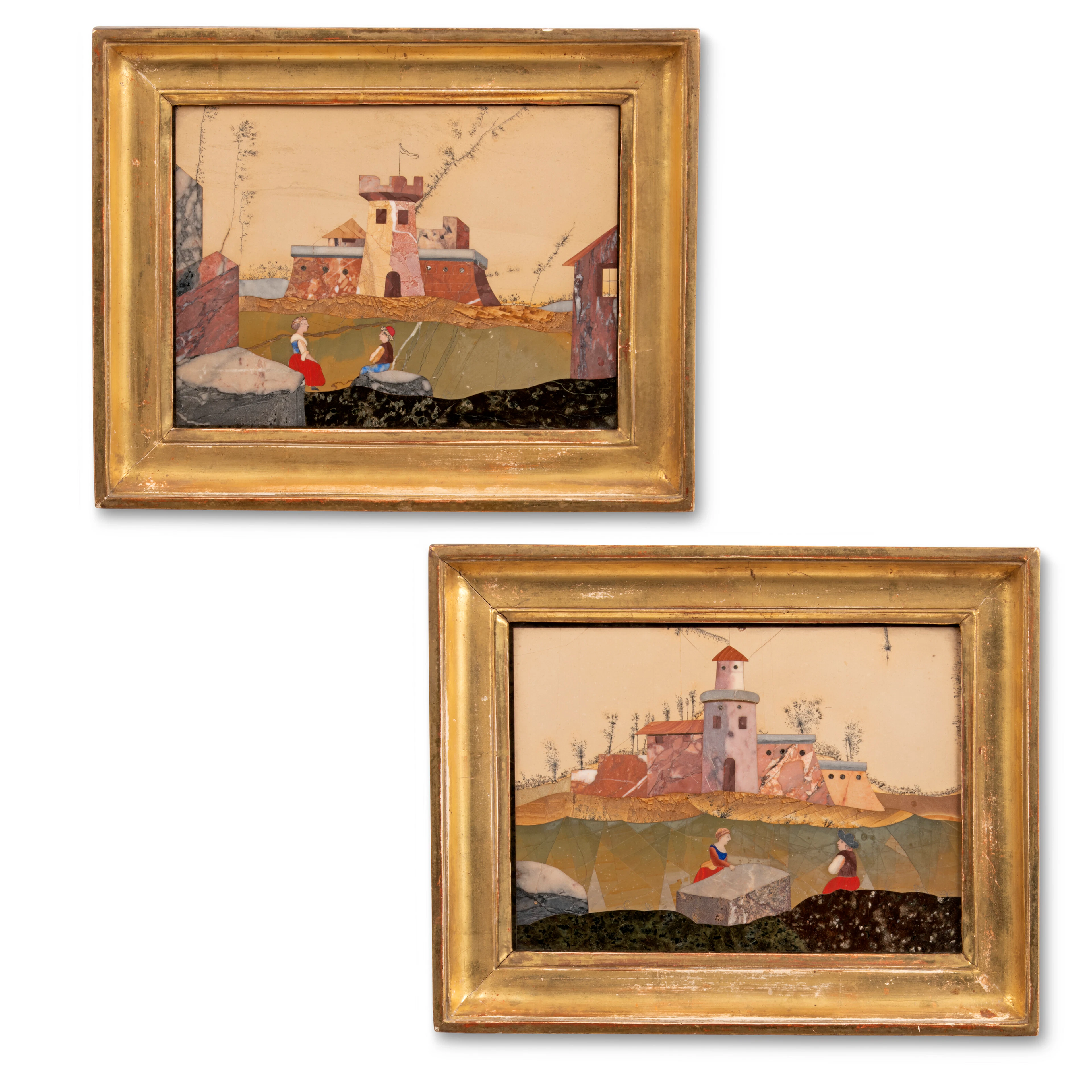 A Pair of Italian Pietra Dura Plaques