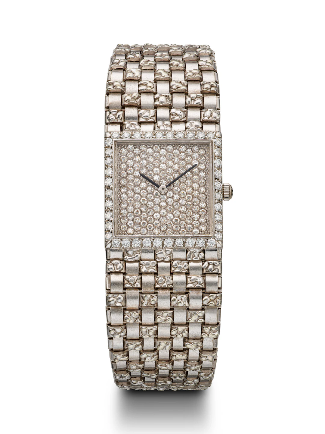 Gerald Genta, Retailed by Fred, White Gold and Diamond-Set Square