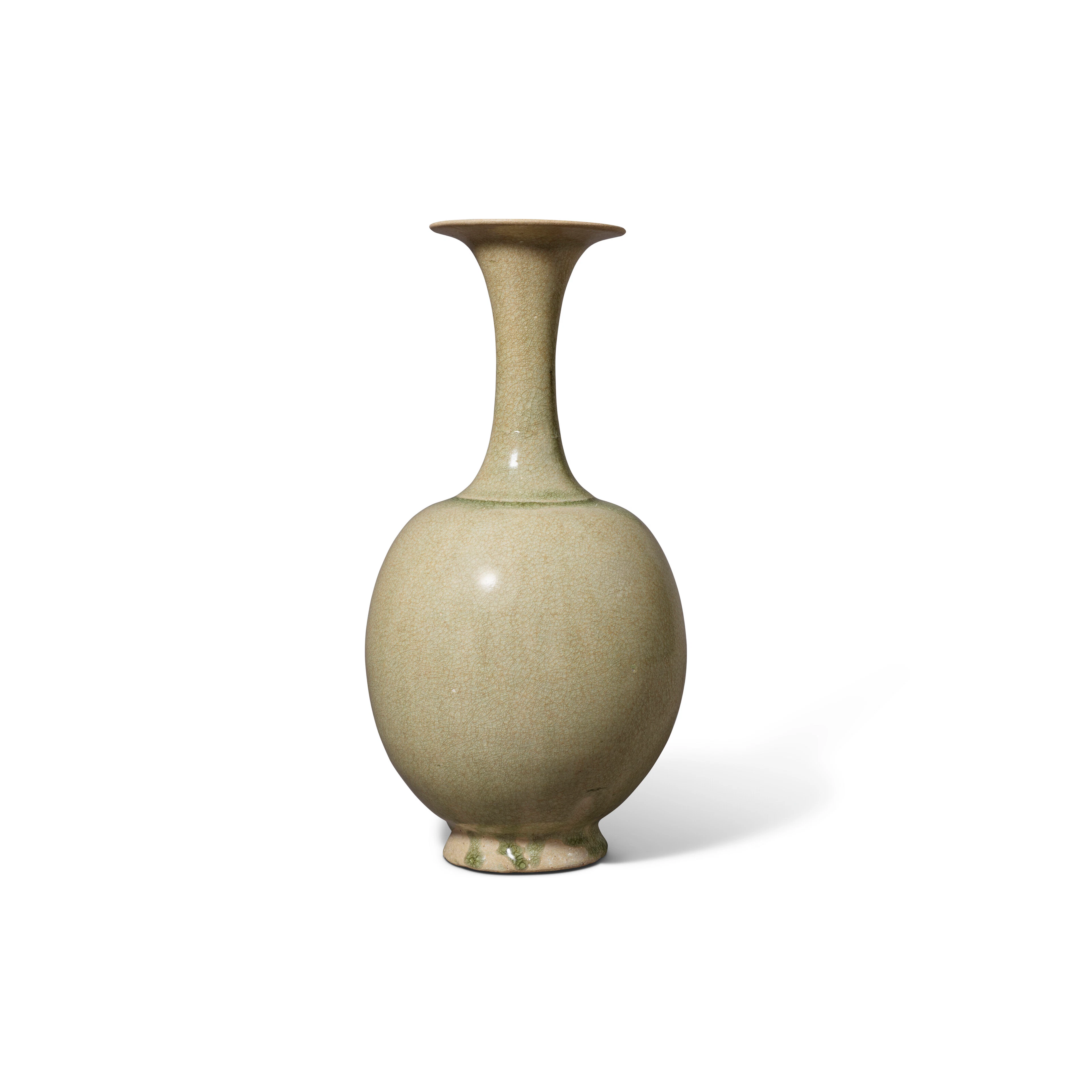 A Celadon-Glazed Bottle Vase