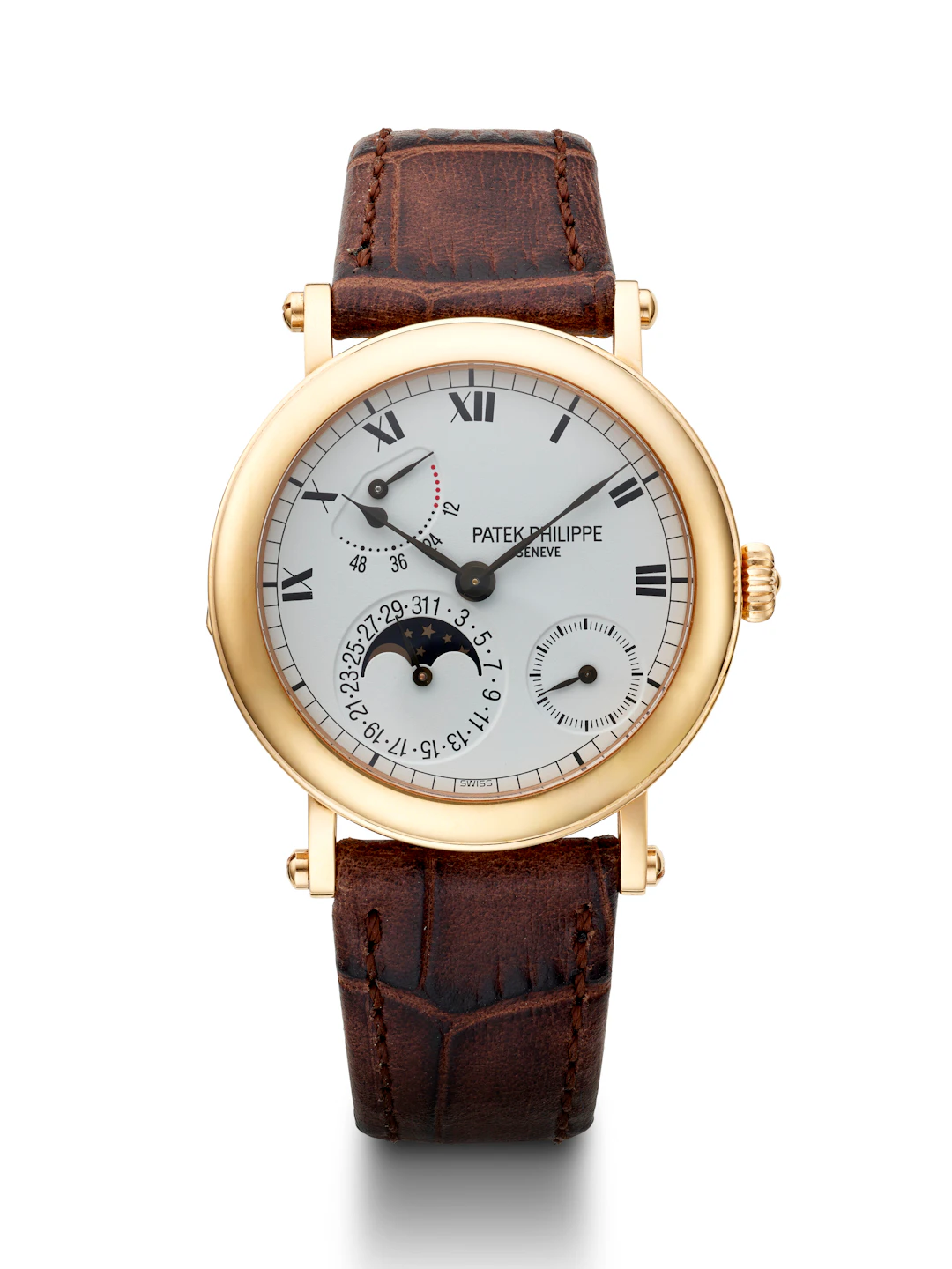 Patek Philippe, Pink Gold Wristwatch with Officier-Style Case, Ref. 5054R-001