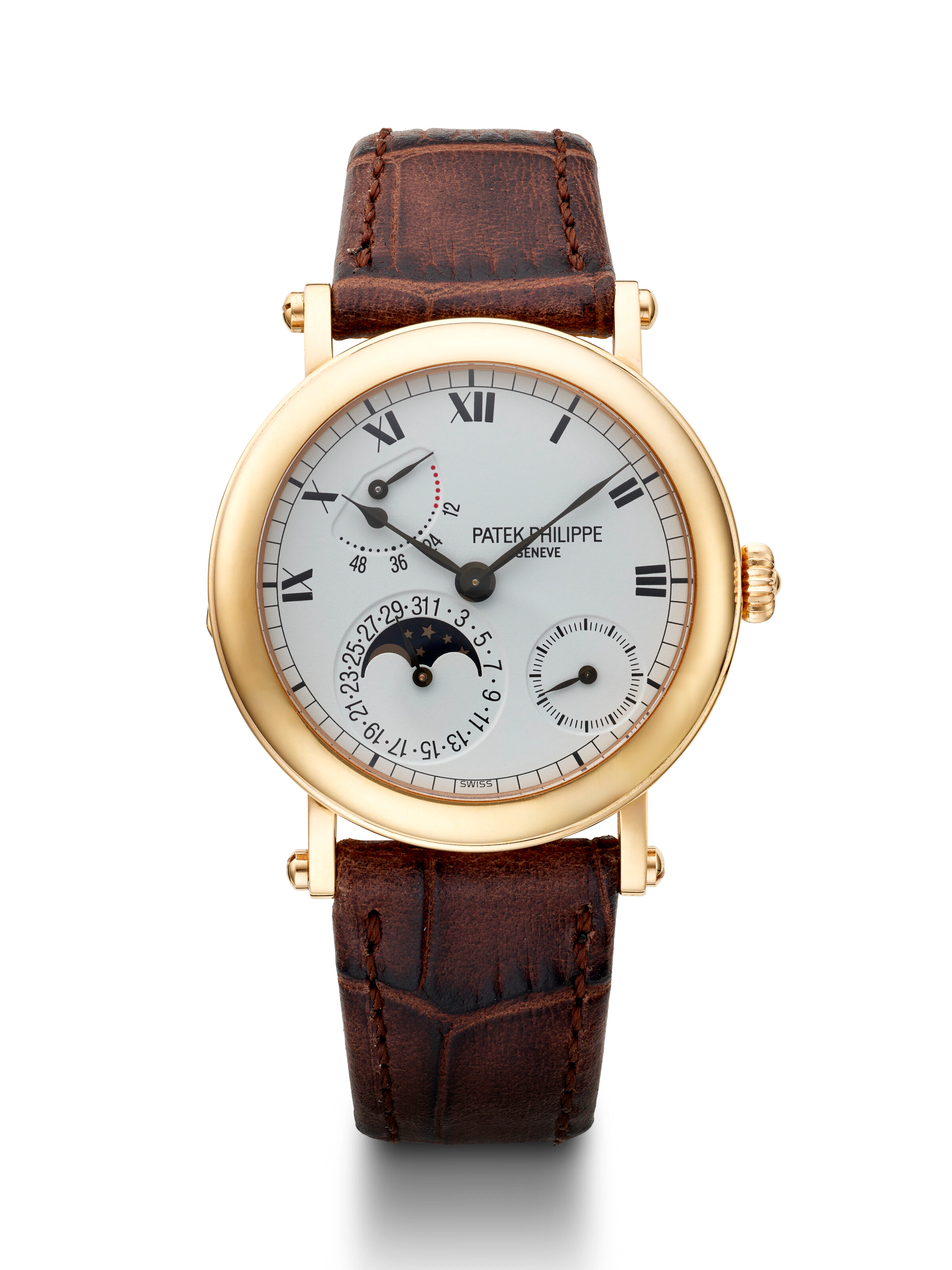 Patek Philippe, Pink Gold Wristwatch with Officier-Style Case, Ref. 5054R-001