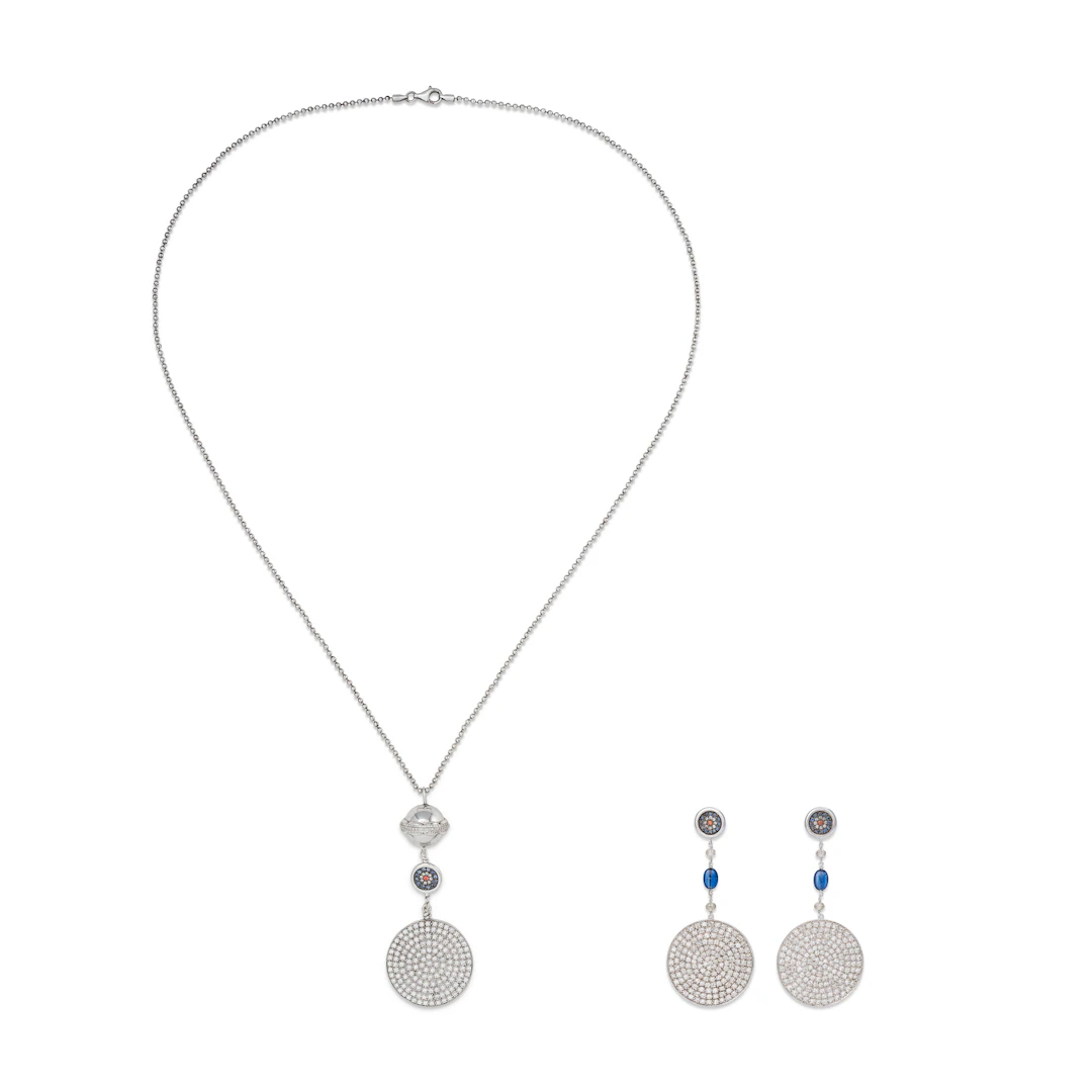 Ileana Makri Set of Diamond, Sapphire and Coloured Sapphire Jewellery