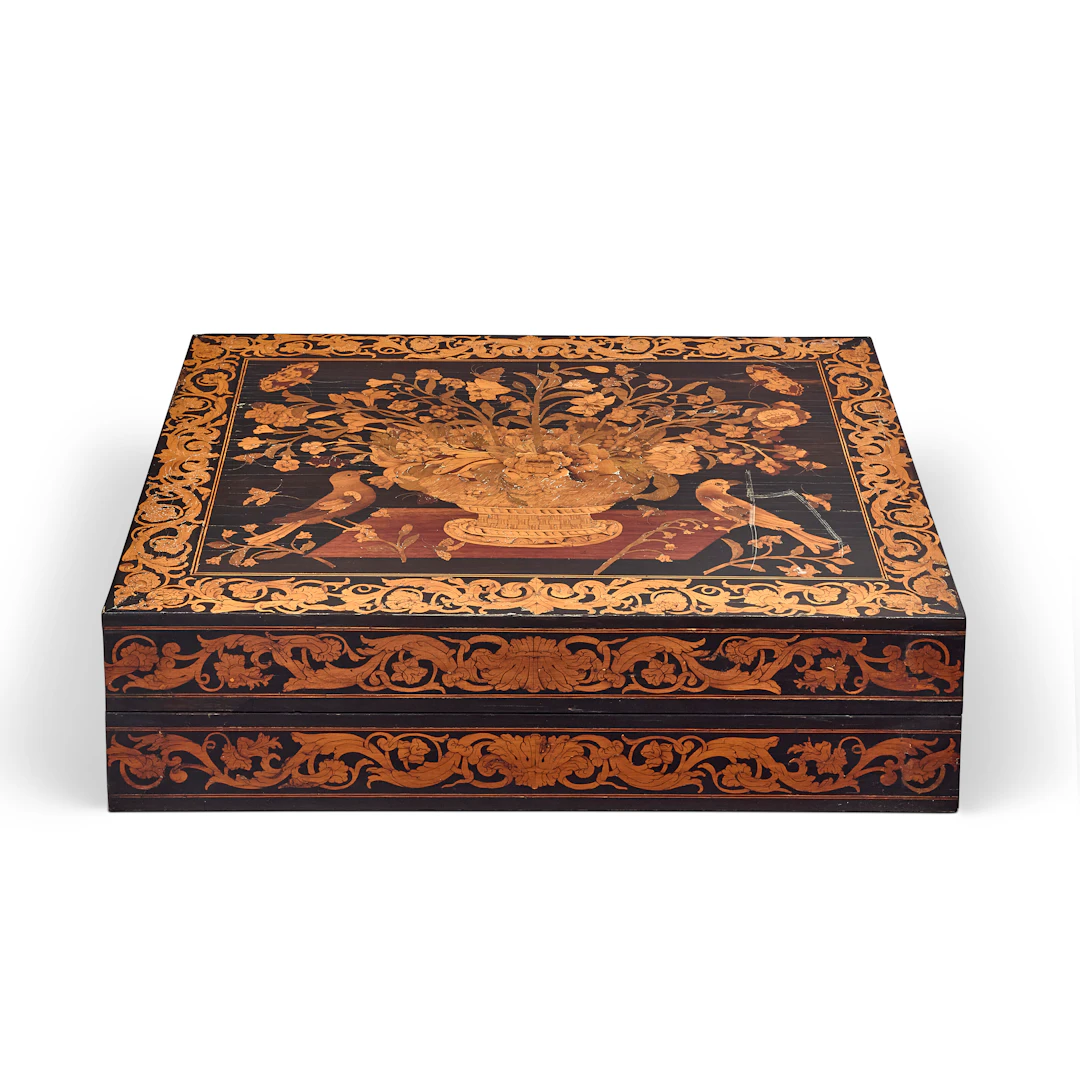 Coffret Formant Jeu De Tric-Trac D'époque Louis Xiv