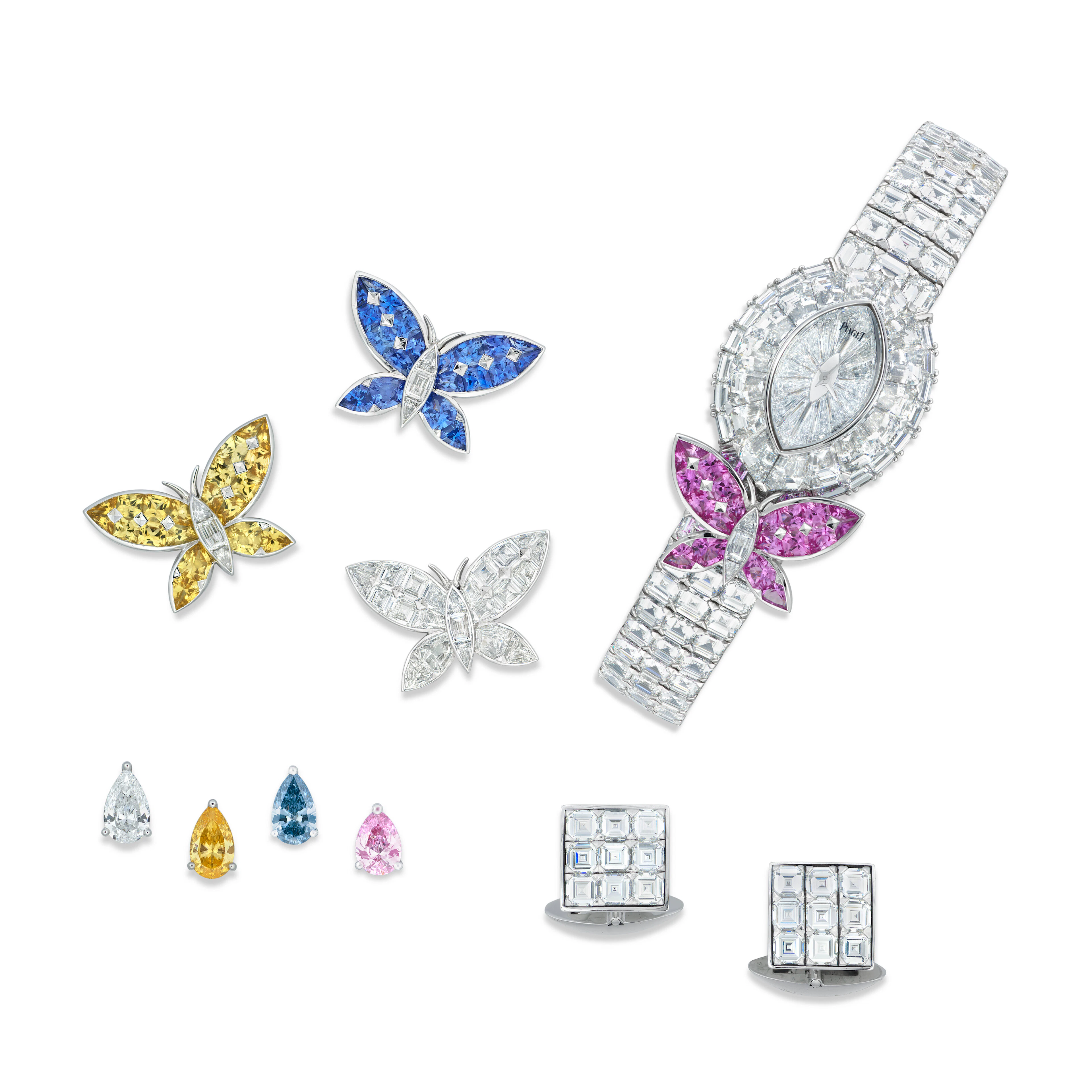 Piaget Coloured Sapphire and Diamond Wristwatch and...