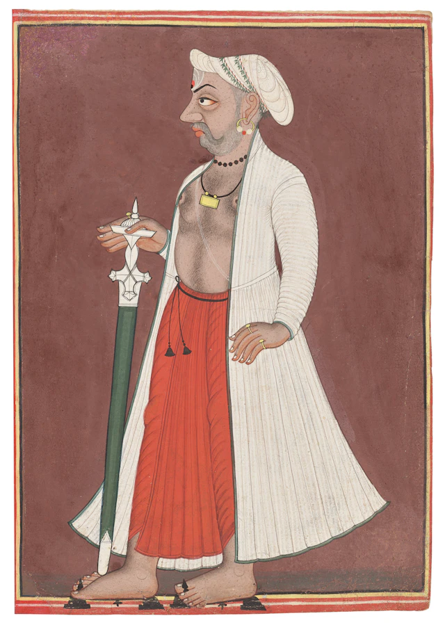 A Large Portrait of Raja Sidh Sen of Mandi