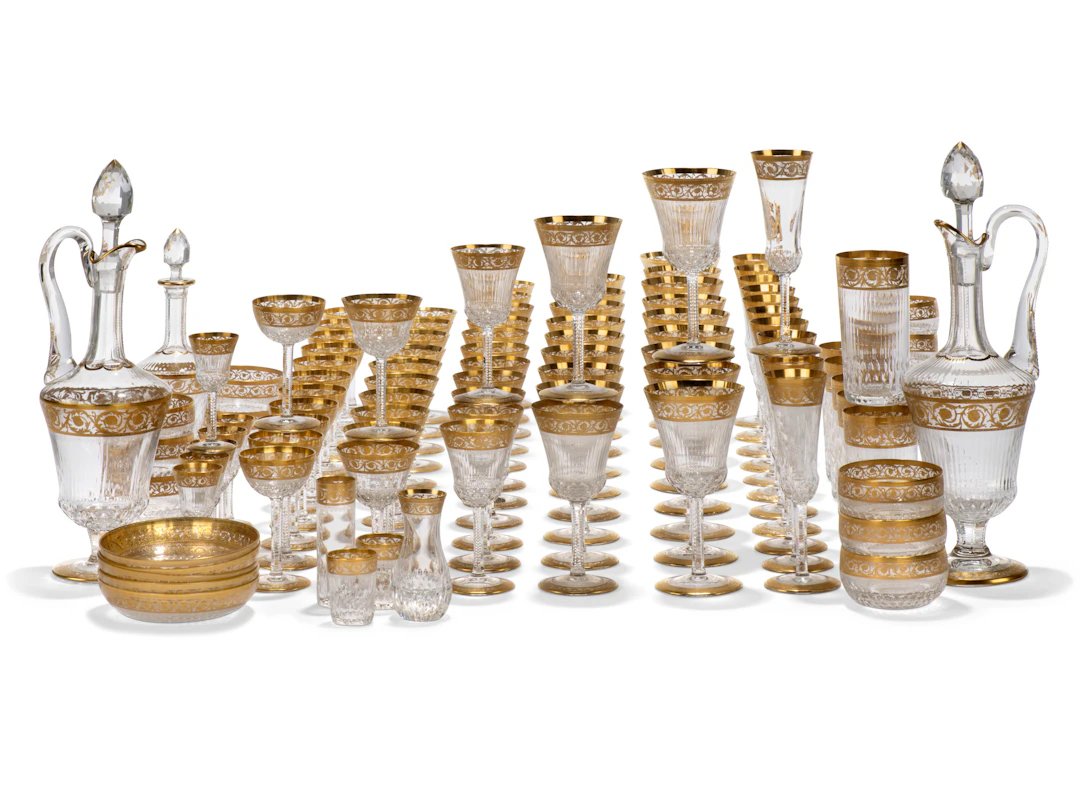 A St. Louis Cut-Glass 'Thistle' Pattern Part Table-Service