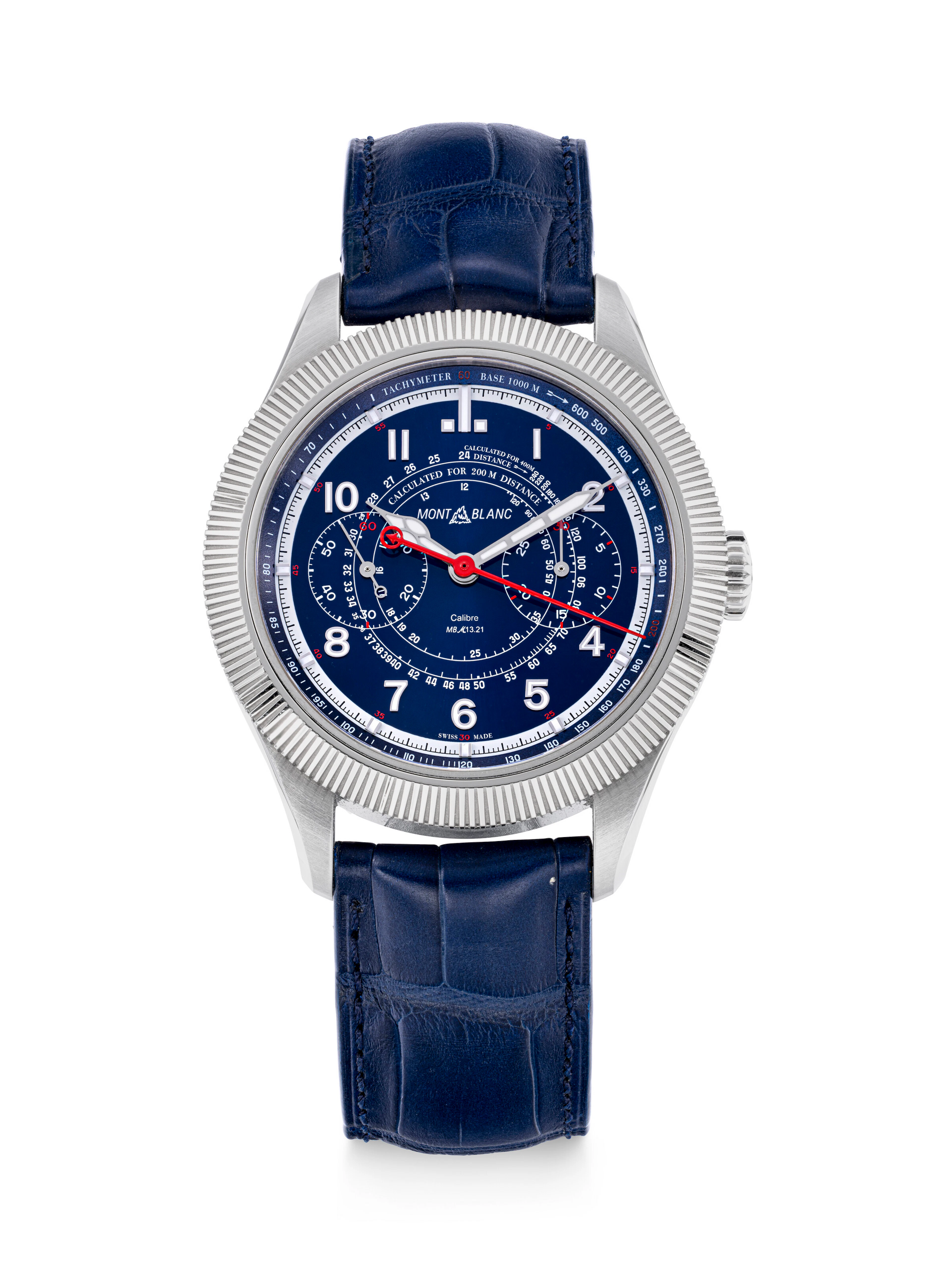 MONTBLANC. A RARE STAINLESS STEEL LIMITED EDITION CHRONOGRAPH WRISTWATCH