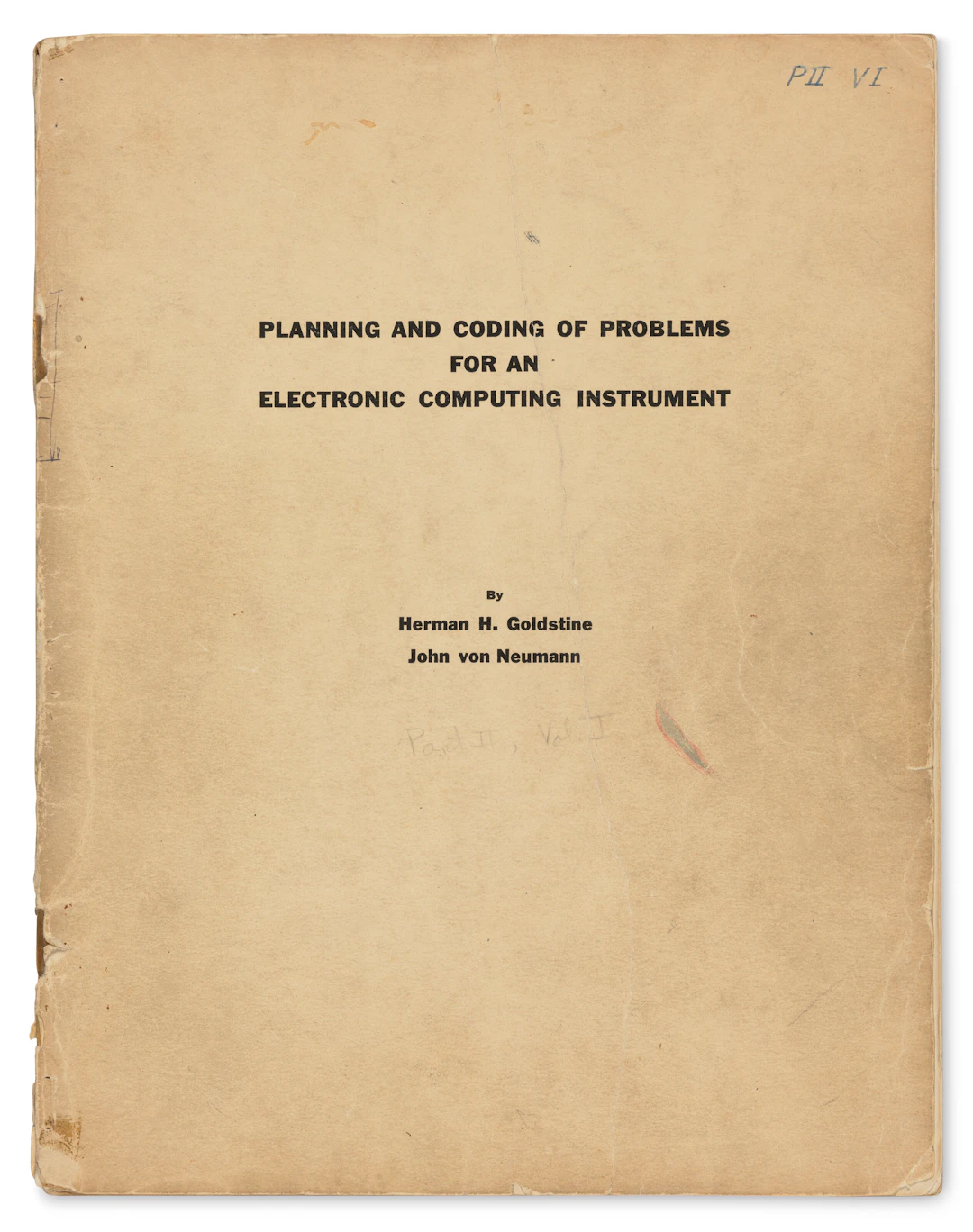 Planning and Coding of Problems for Electronic Computing Instrument