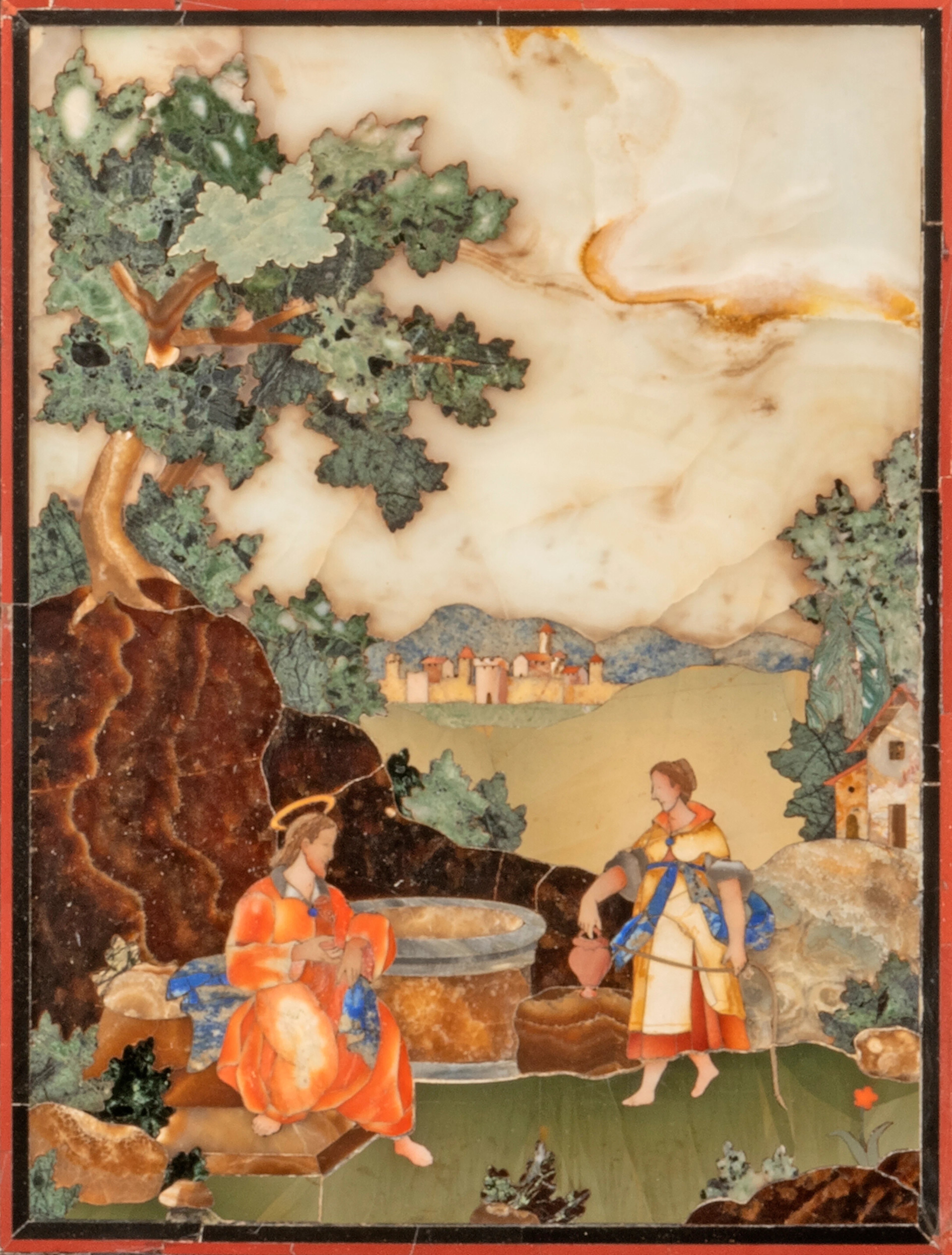 An Italian Large Pietra Dura Plaque